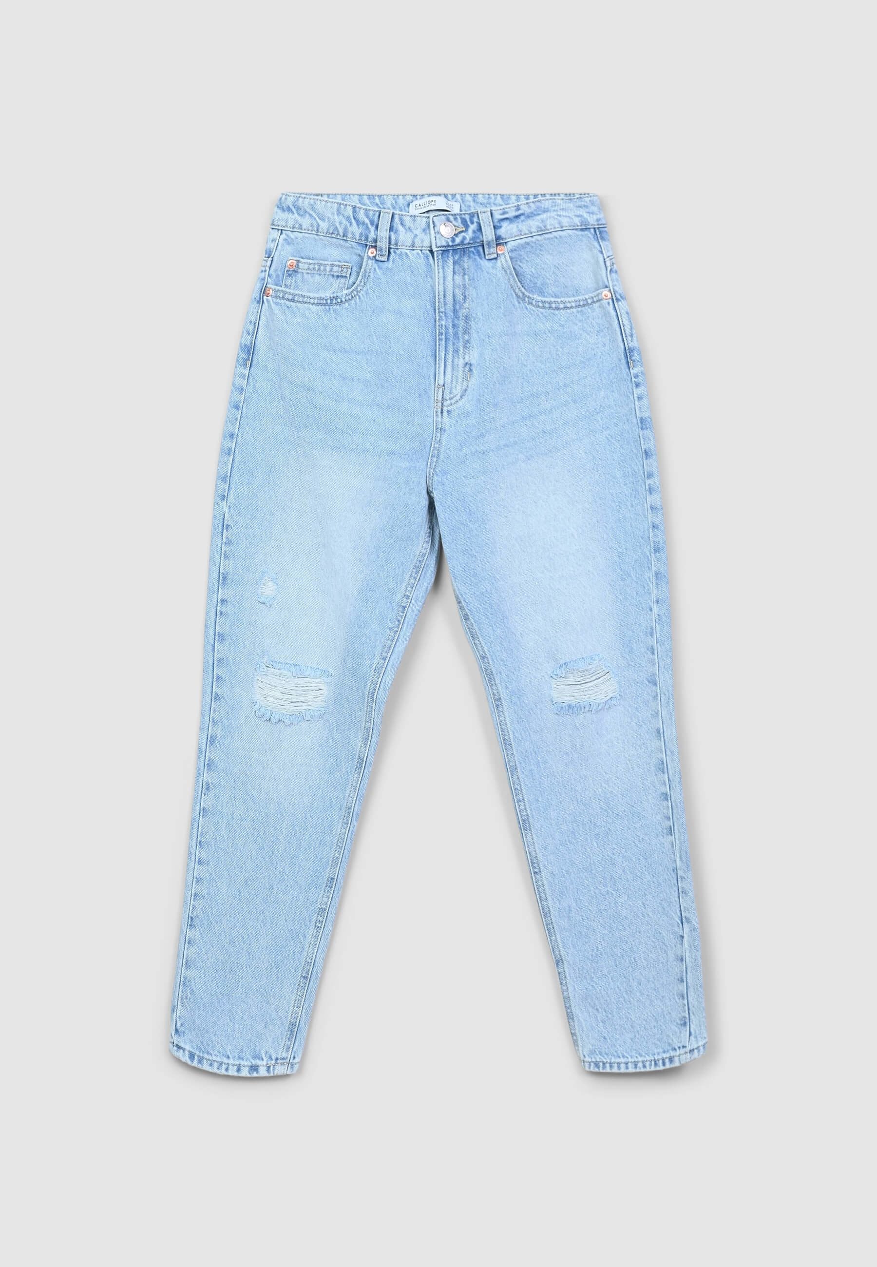 Jeans mom fit con strappi - Image 5