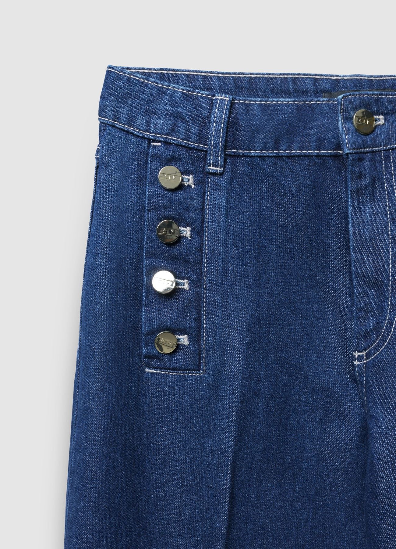 Jeans palazzo con bottoni - Image 5