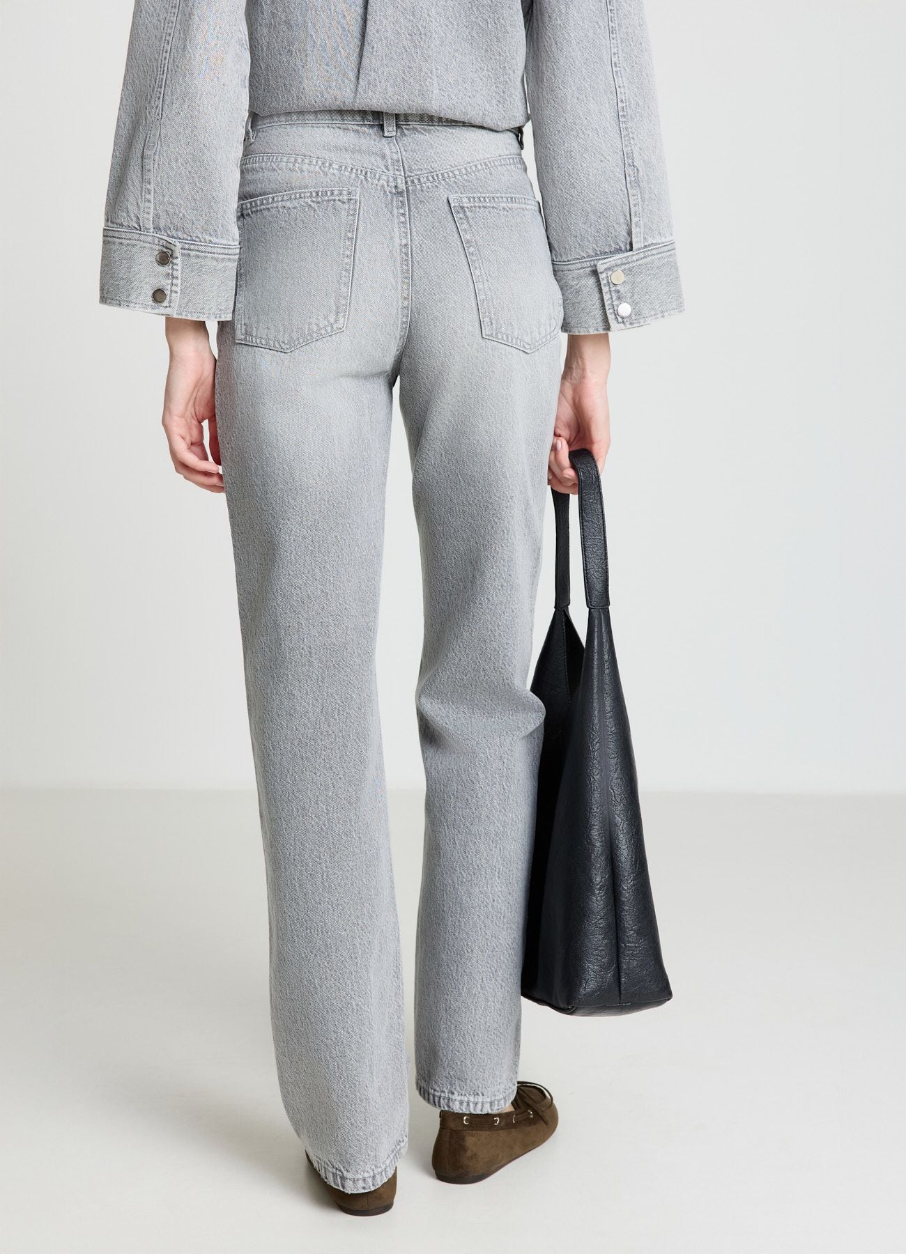 Jeans straight a tinta unita - Image 2