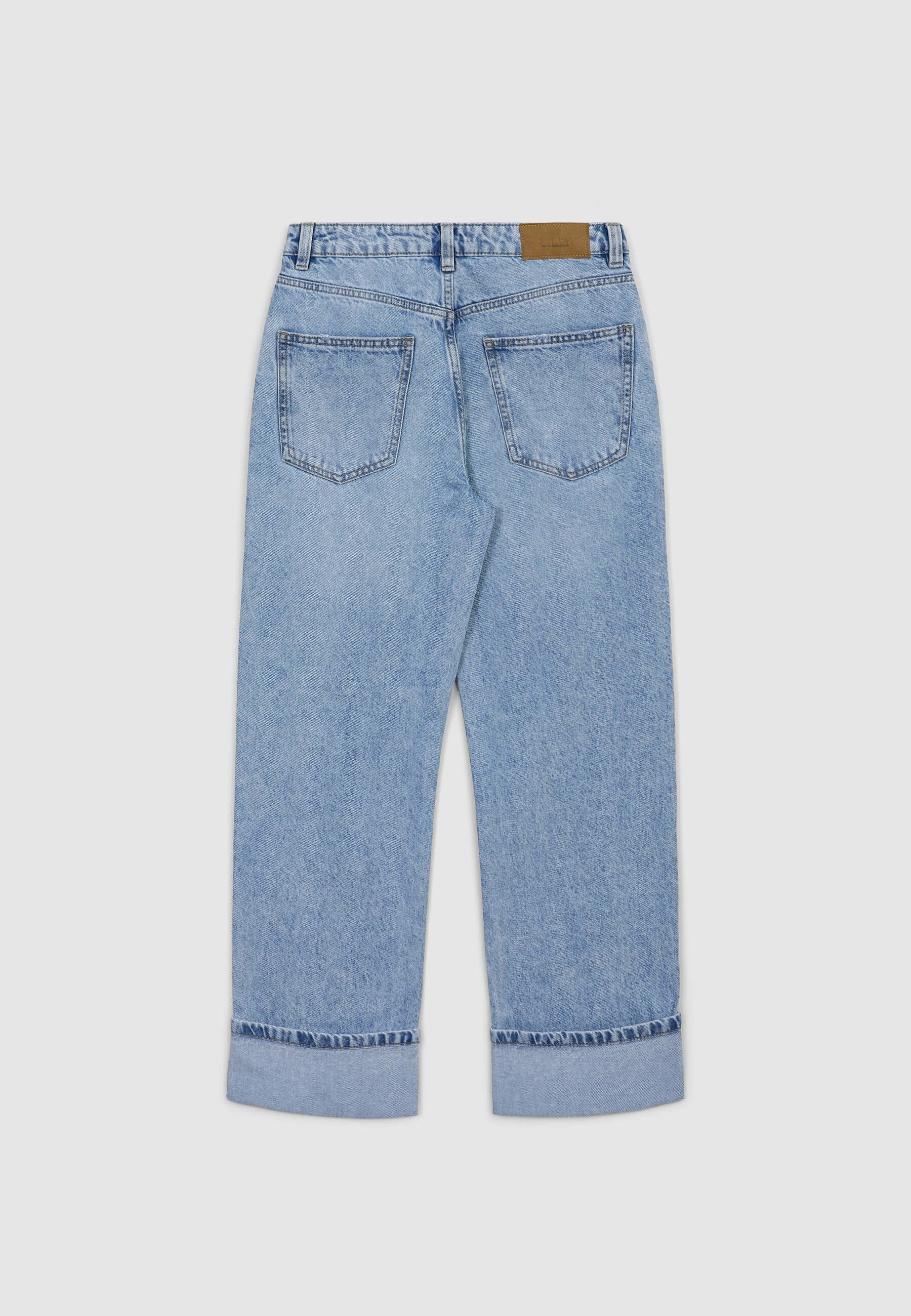 Jeans straight con risvolto - Image 6