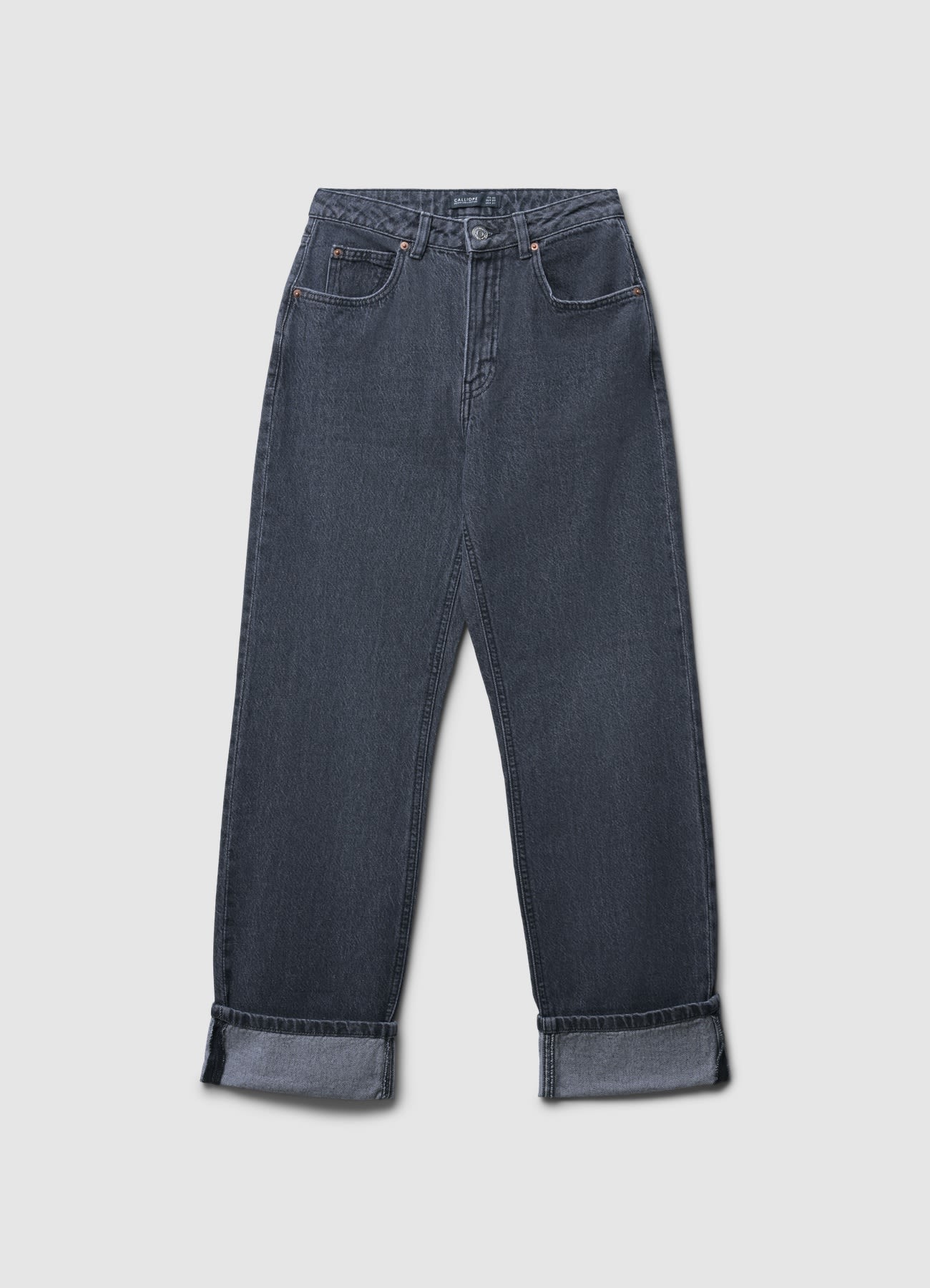 Jeans straight con risvolto - Image 5