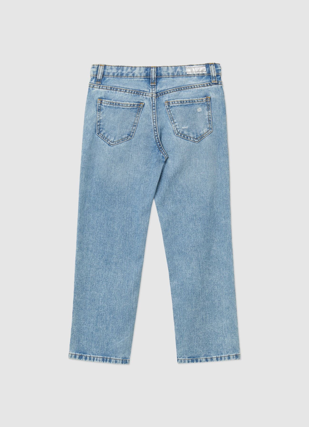 Jeans straight con strappi - Image 4