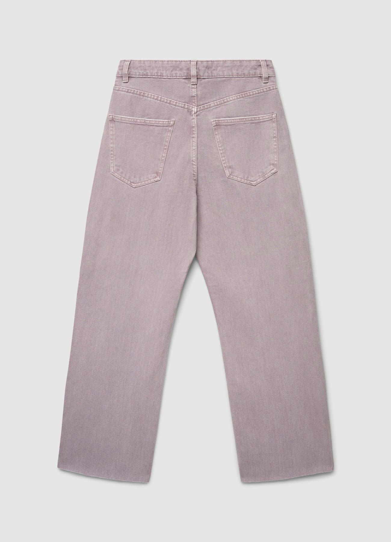 Jeans straight crop a tinta unita - Image 5