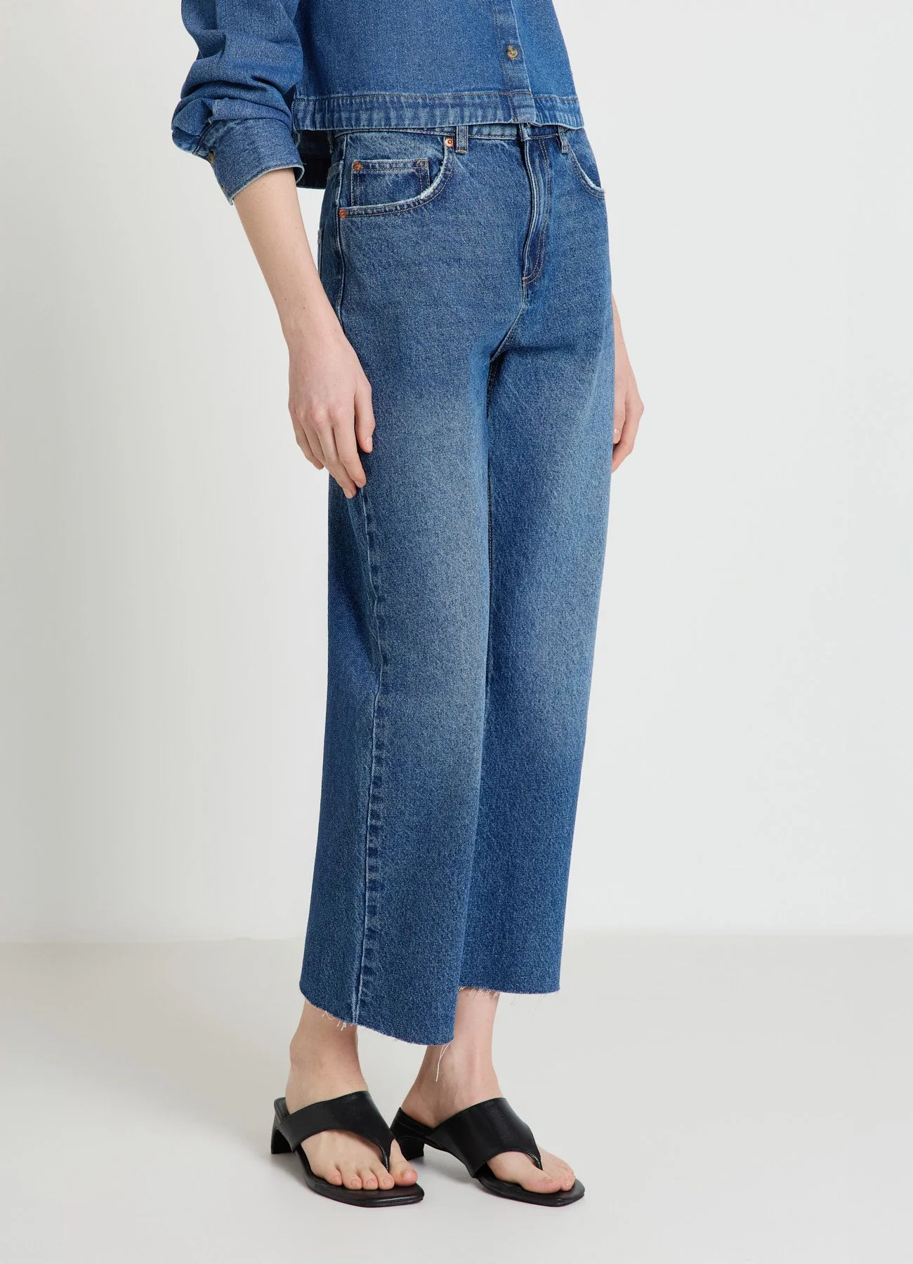 Jeans straight cropped fit - Image 2