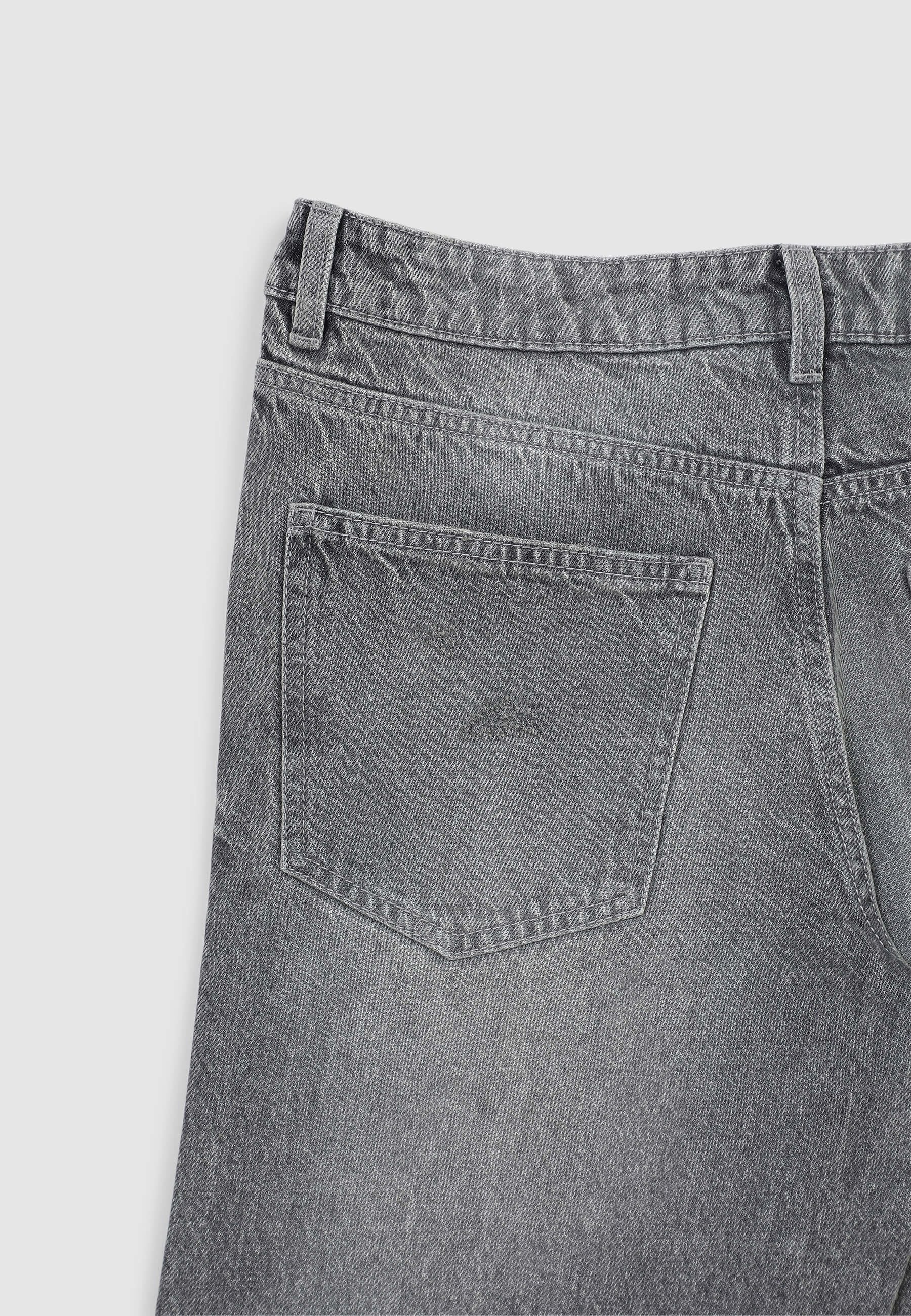 Jeans straight effetto slavato - Image 6