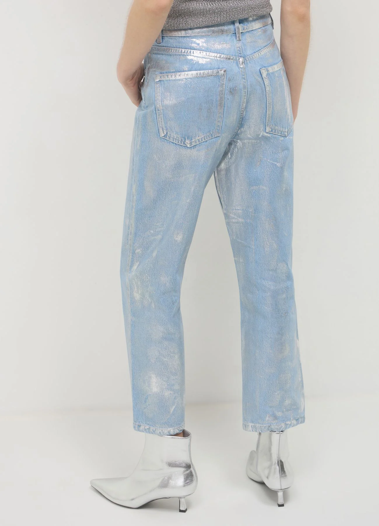 Jeans straight effetto spalmato - Image 4