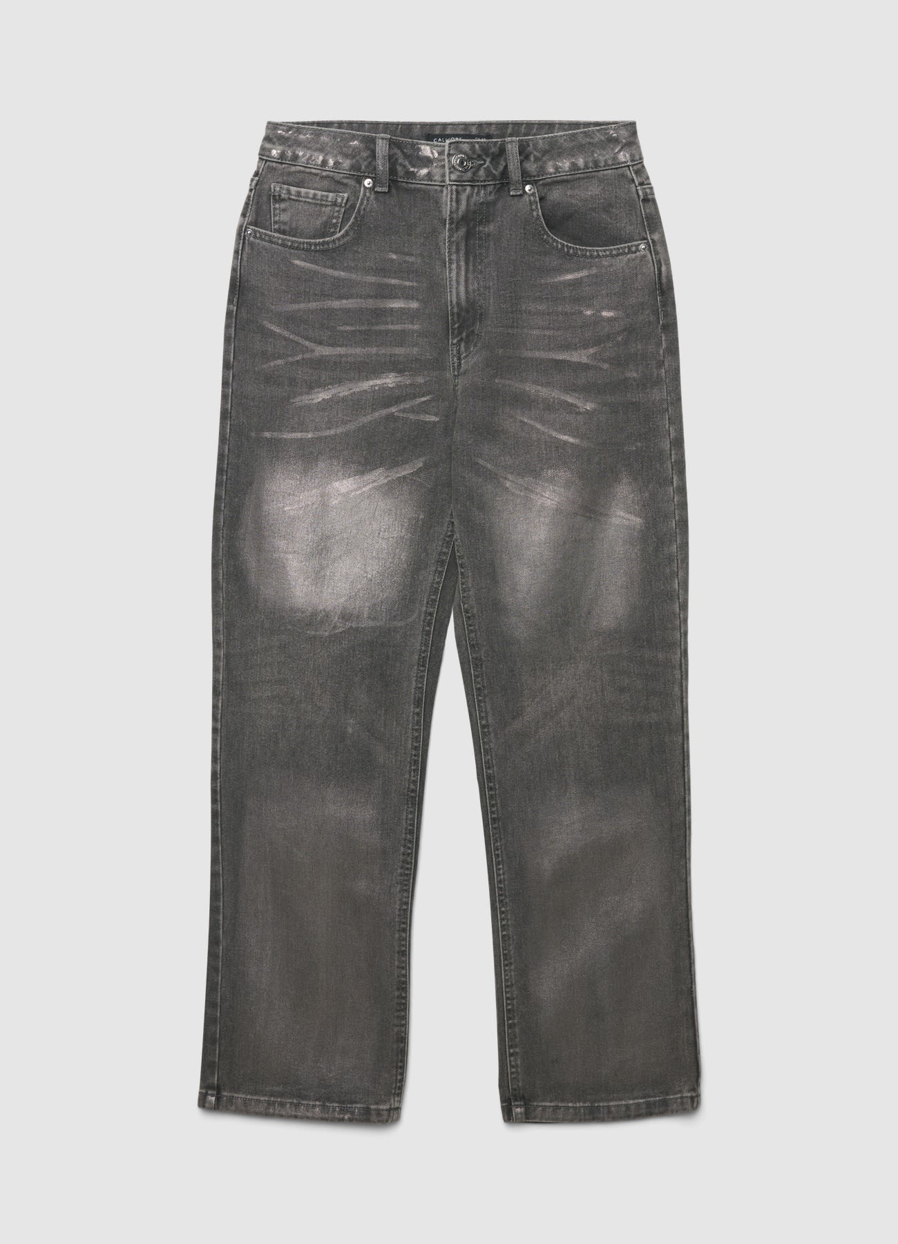 Jeans straight effetto spalmato - Image 6