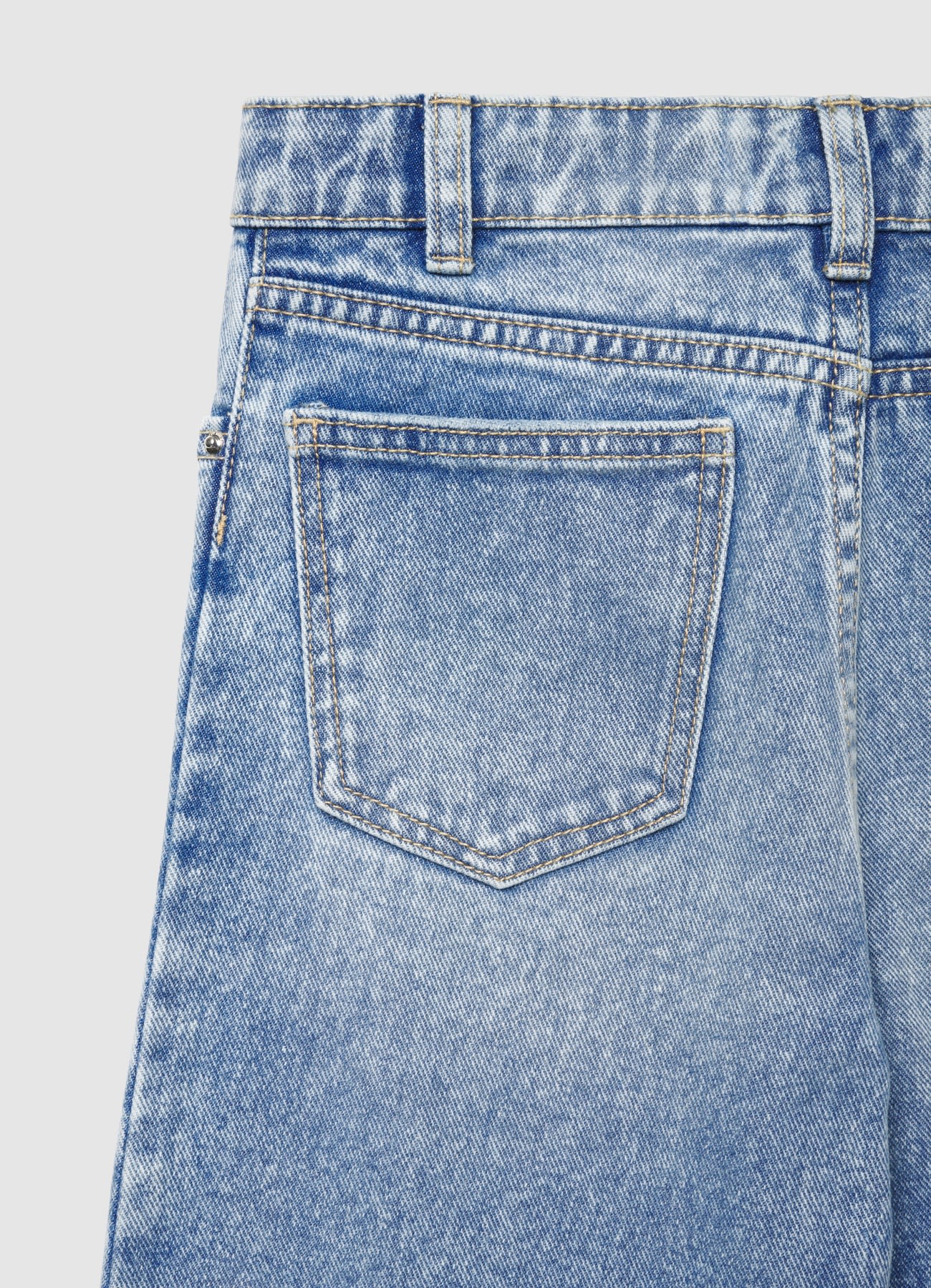 Jeans wide leg a tinta unita - Image 3