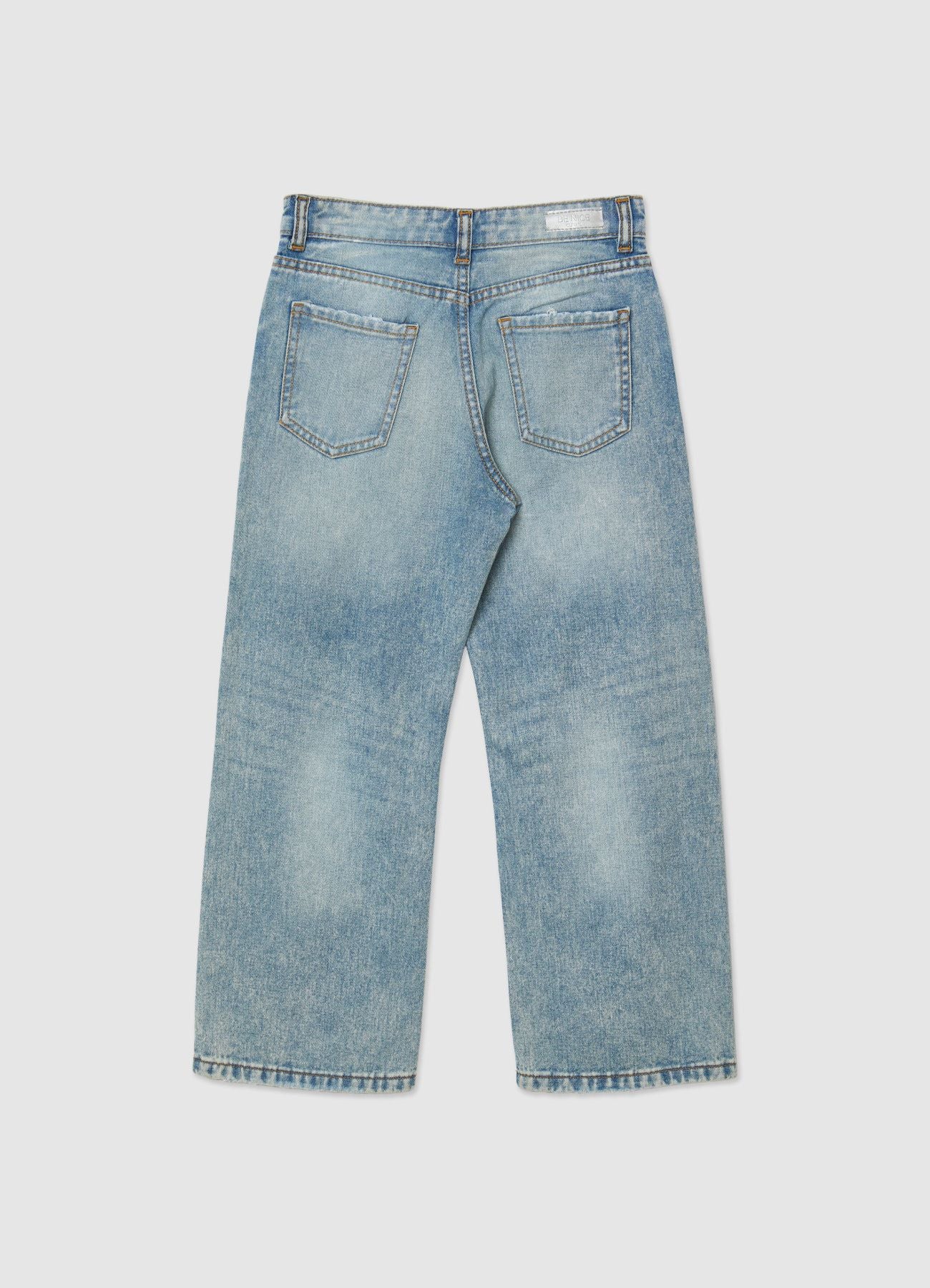 Jeans wide leg con applicazioni e strappi - Image 5
