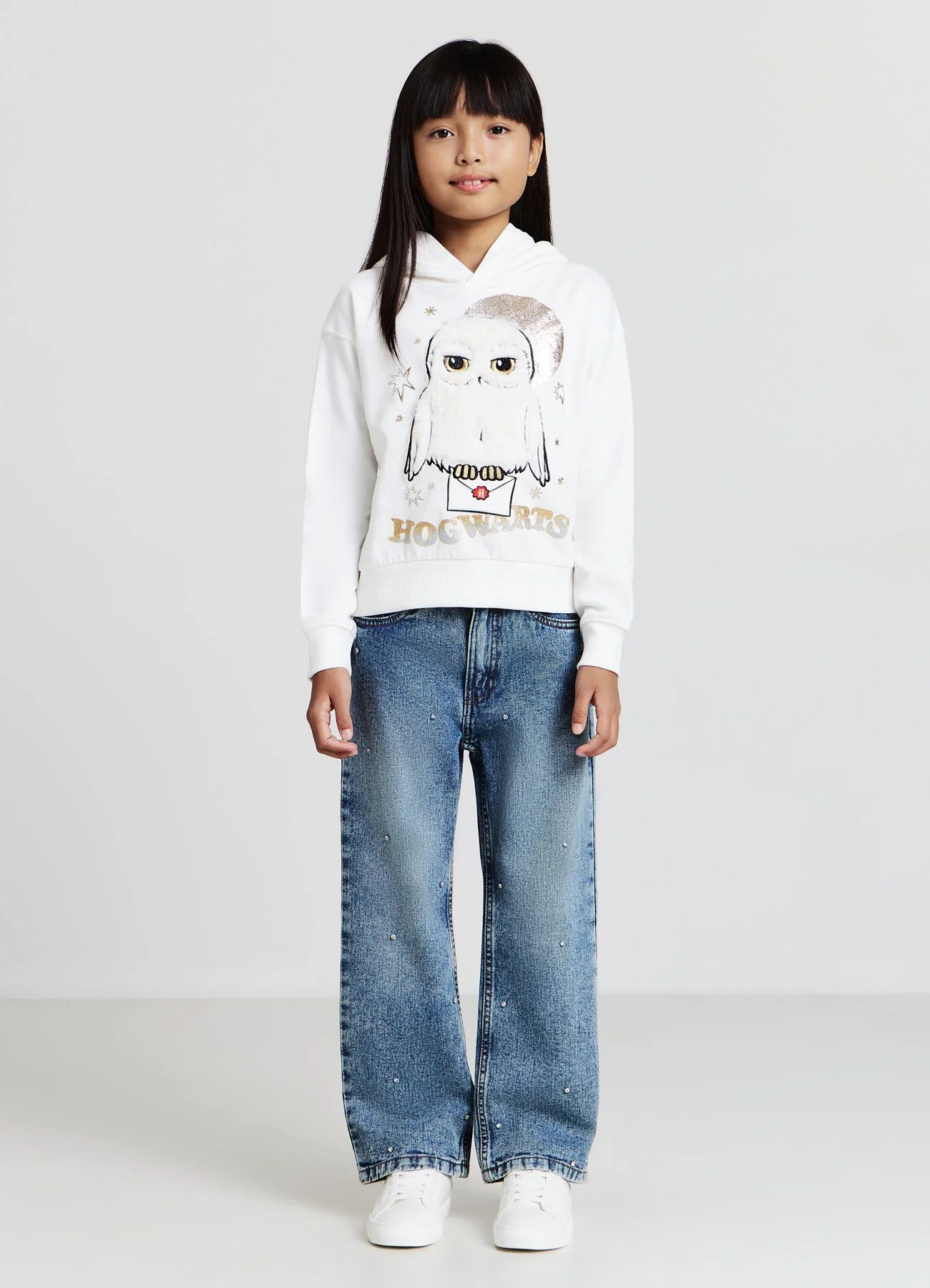 Jeans wide leg con applicazioni - Image 3