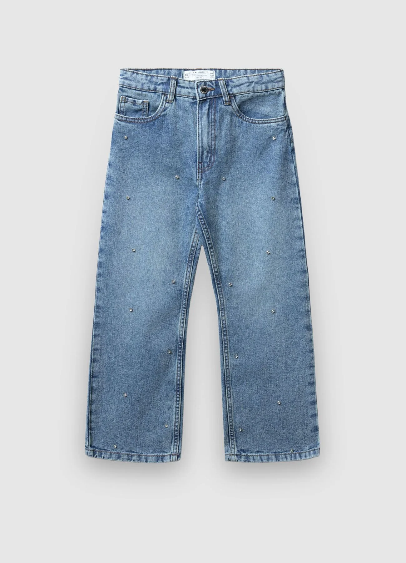 Jeans wide leg con applicazioni - Image 5