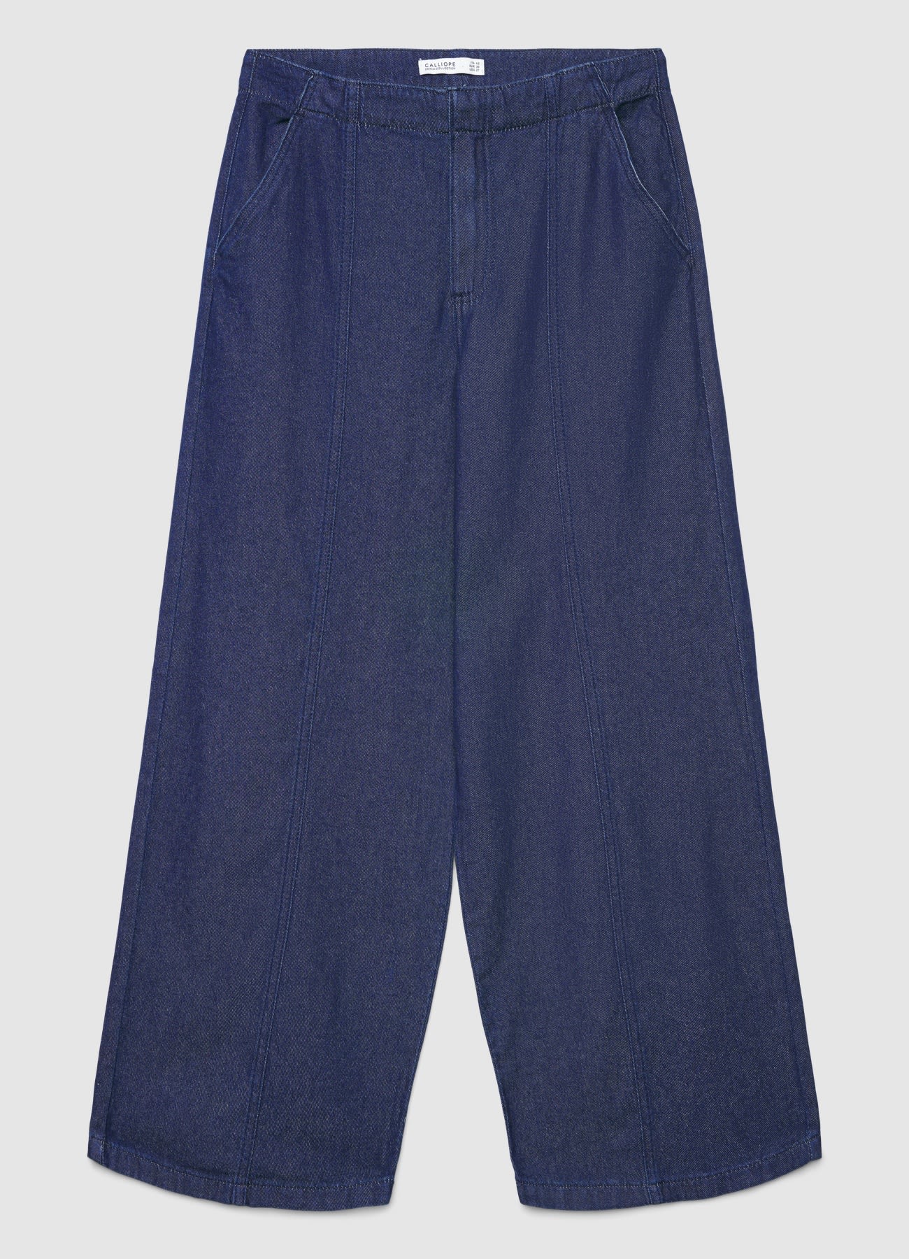 Jeans wide leg con cuciture a vista - Image 4