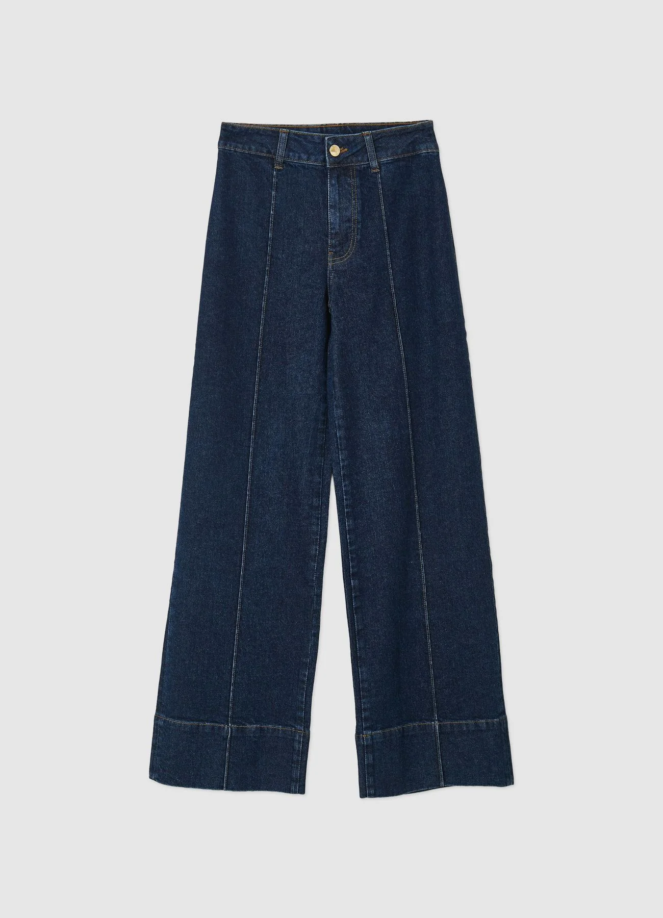 Jeans wide leg con cuciture - Image 4