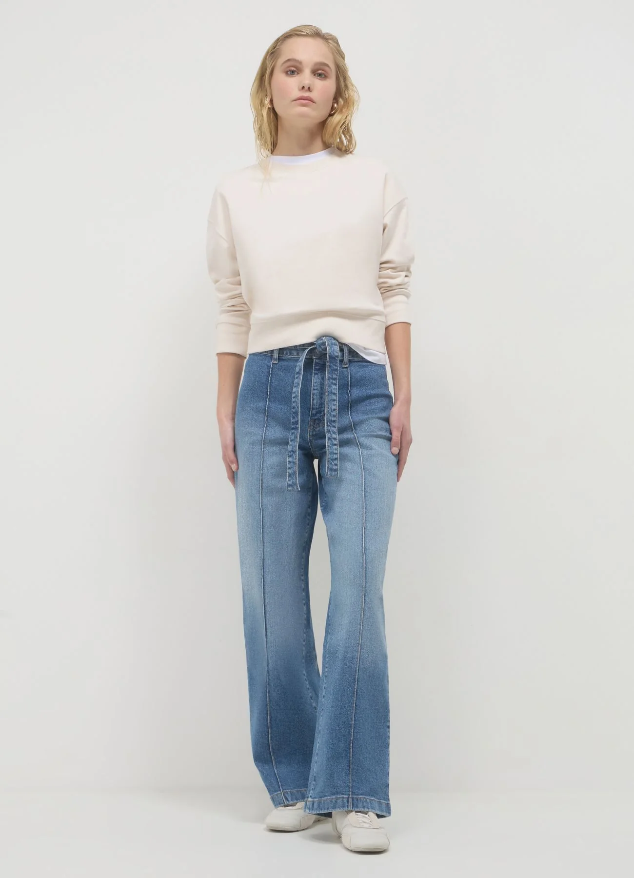 Jeans wide leg con fusciacca - Image 2