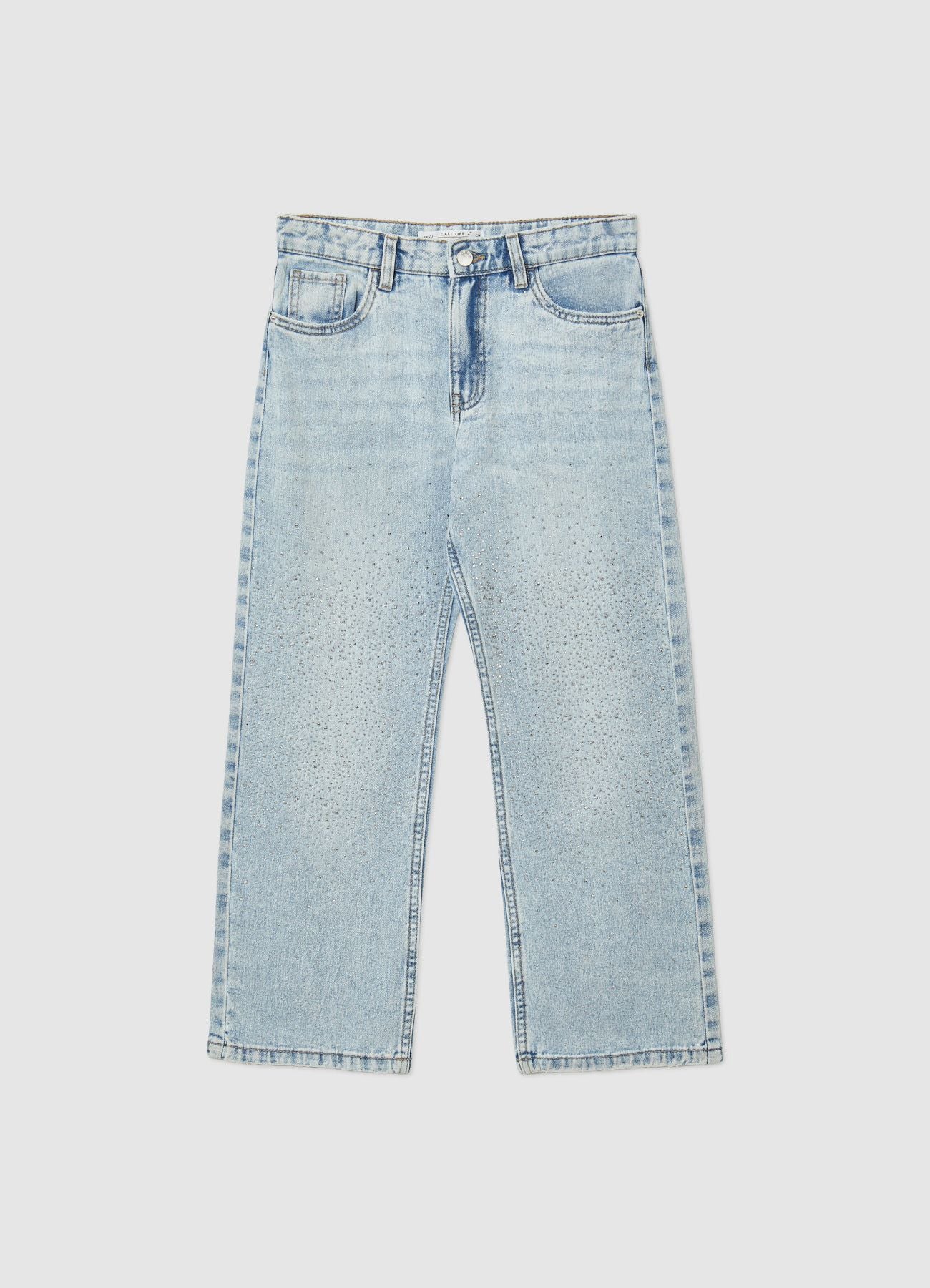 Jeans wide leg con strass - Image 3