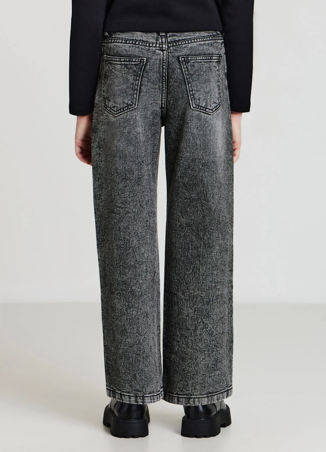 Jeans wide leg con strass - Image 3