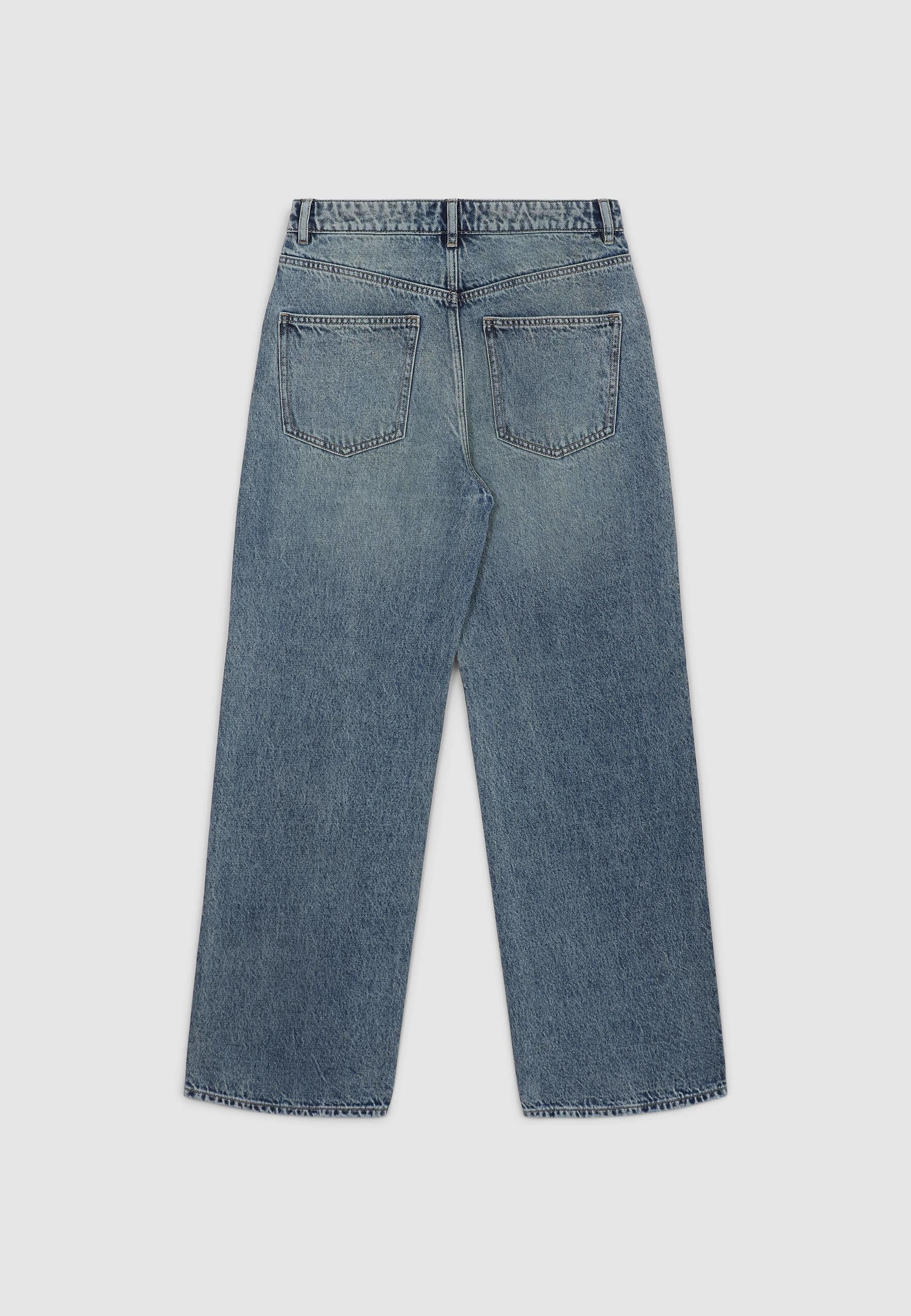 Jeans wide leg effetto sabbiato - Image 5
