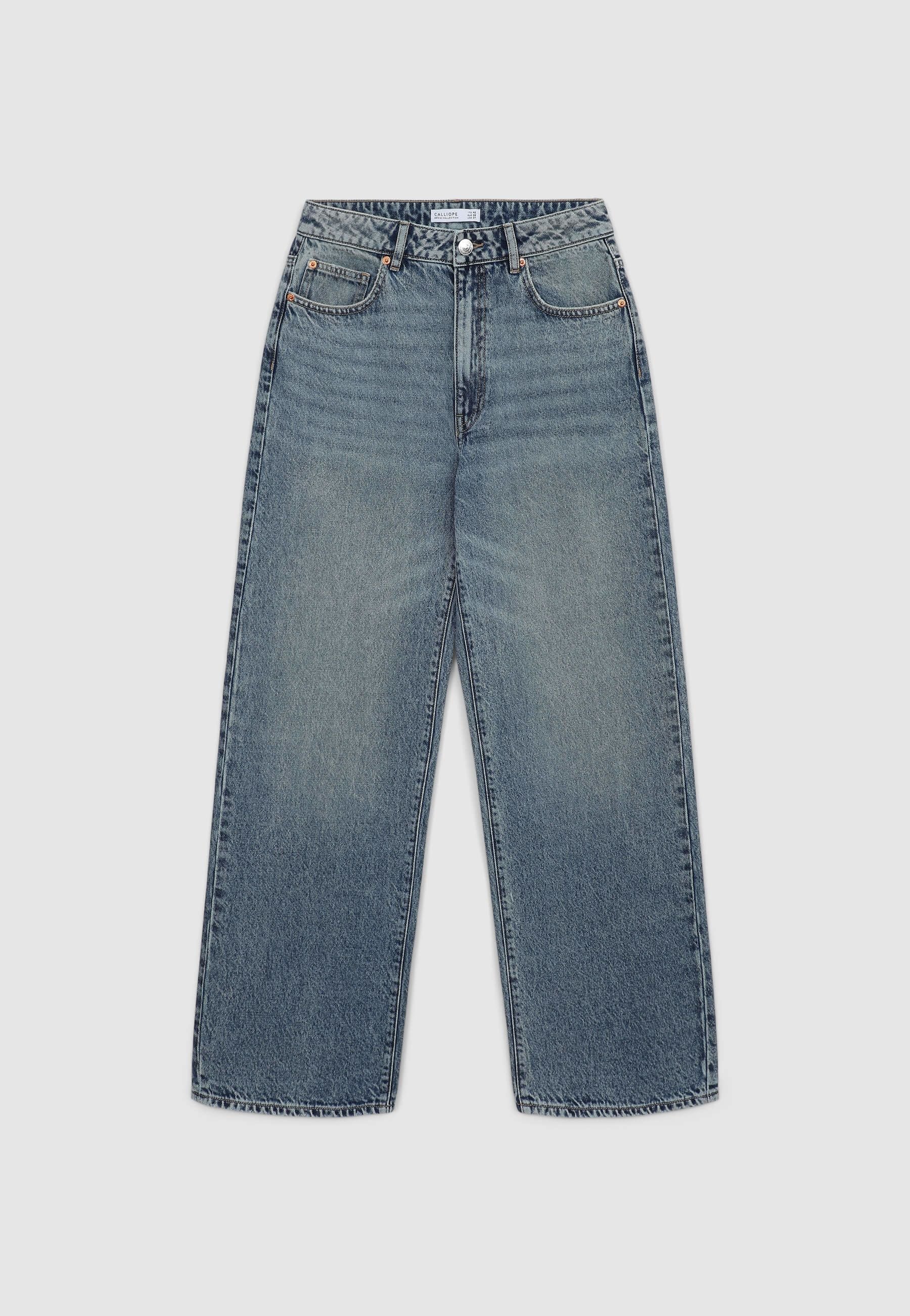 Jeans wide leg effetto sabbiato - Image 6