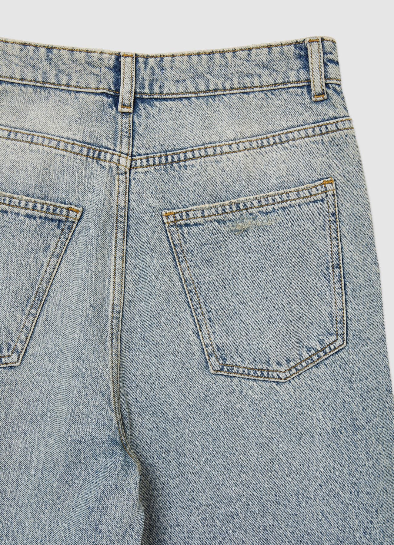 Jeans wide leg effetto sabbiato - Image 5