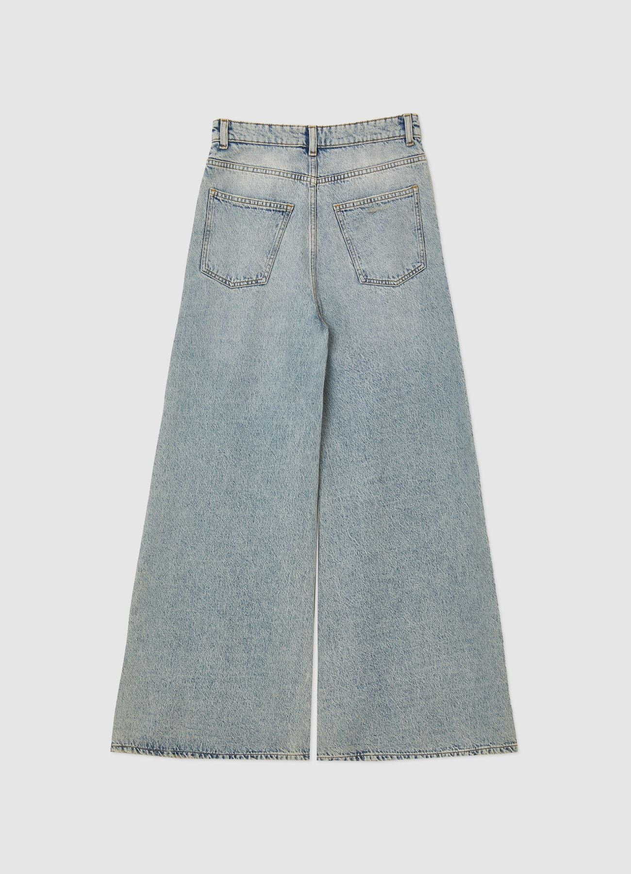 Jeans wide leg effetto sabbiato - Image 6