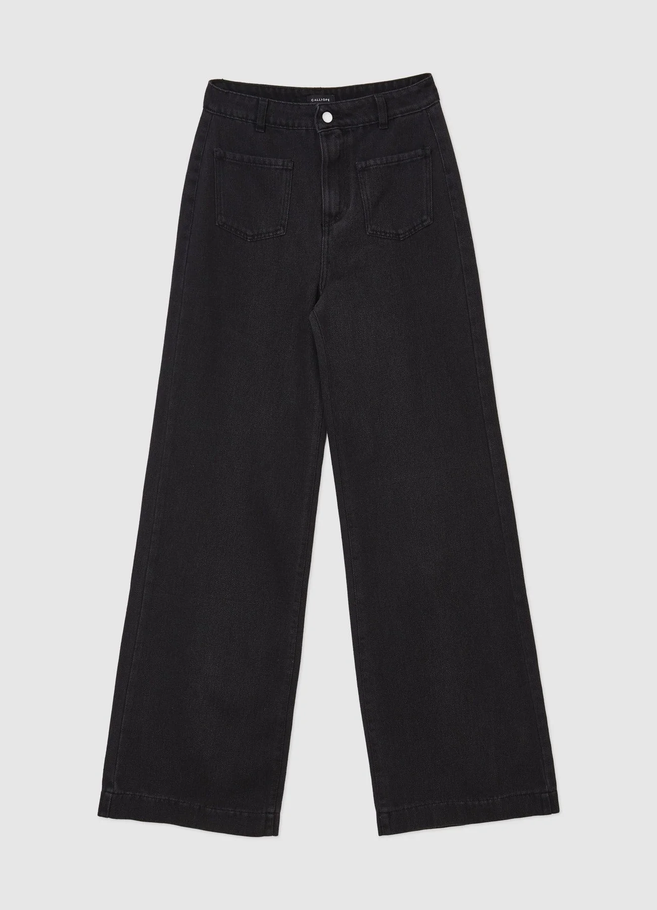 Jeans wide leg tasche applicate - Image 5