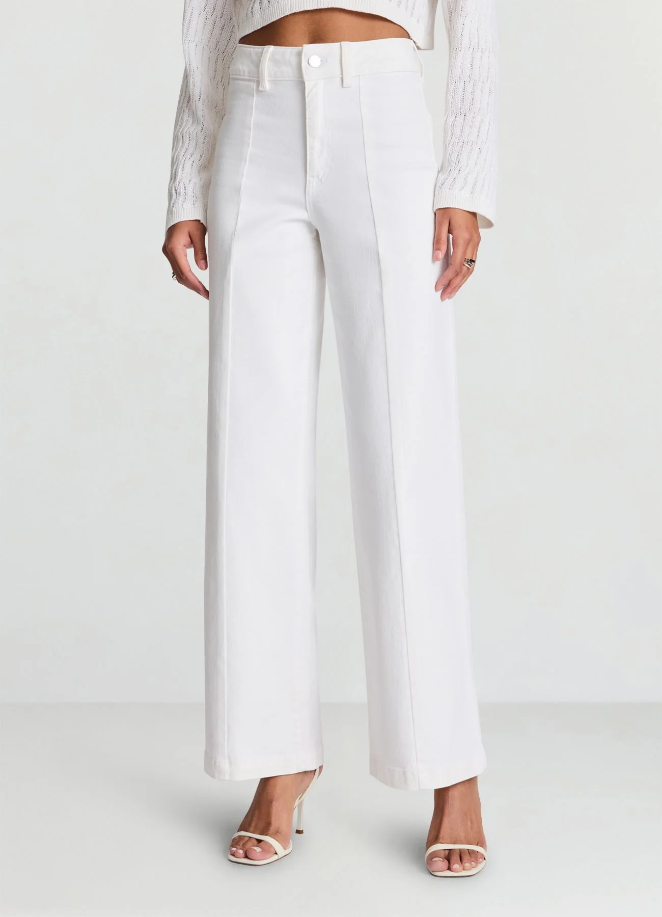 Jeans wide leg vita alta
