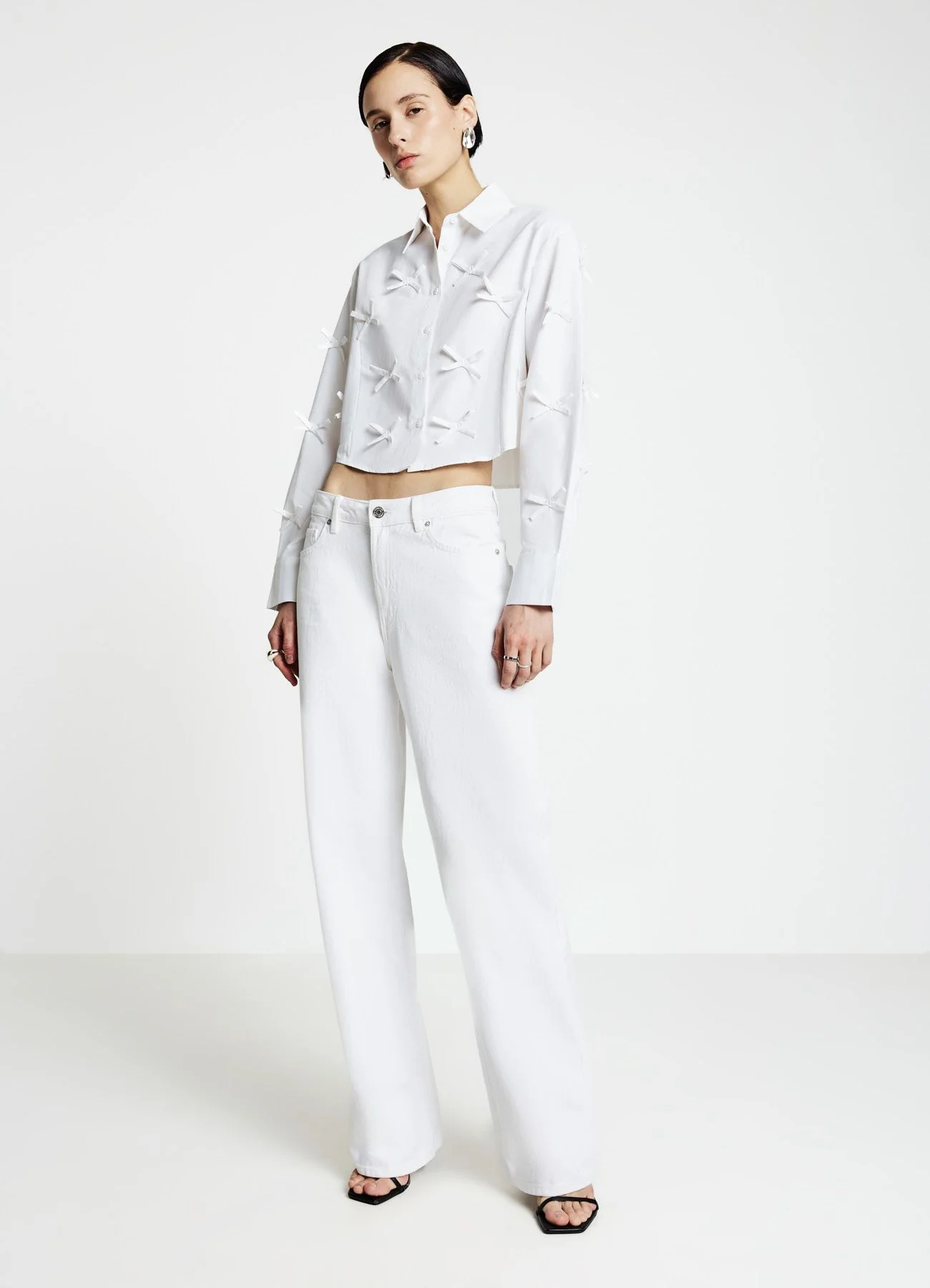 Jeans wide leg vita alta