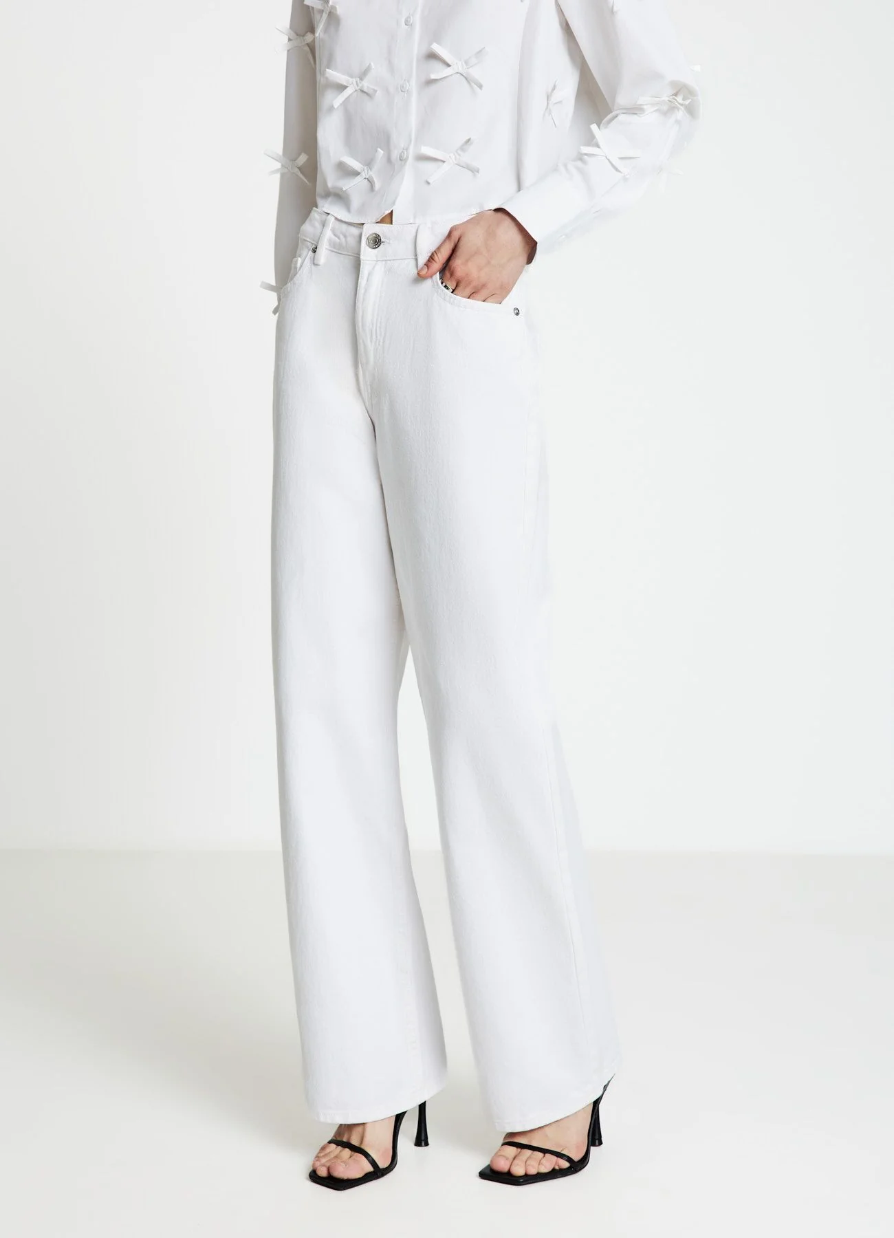Jeans wide leg vita alta - Image 2