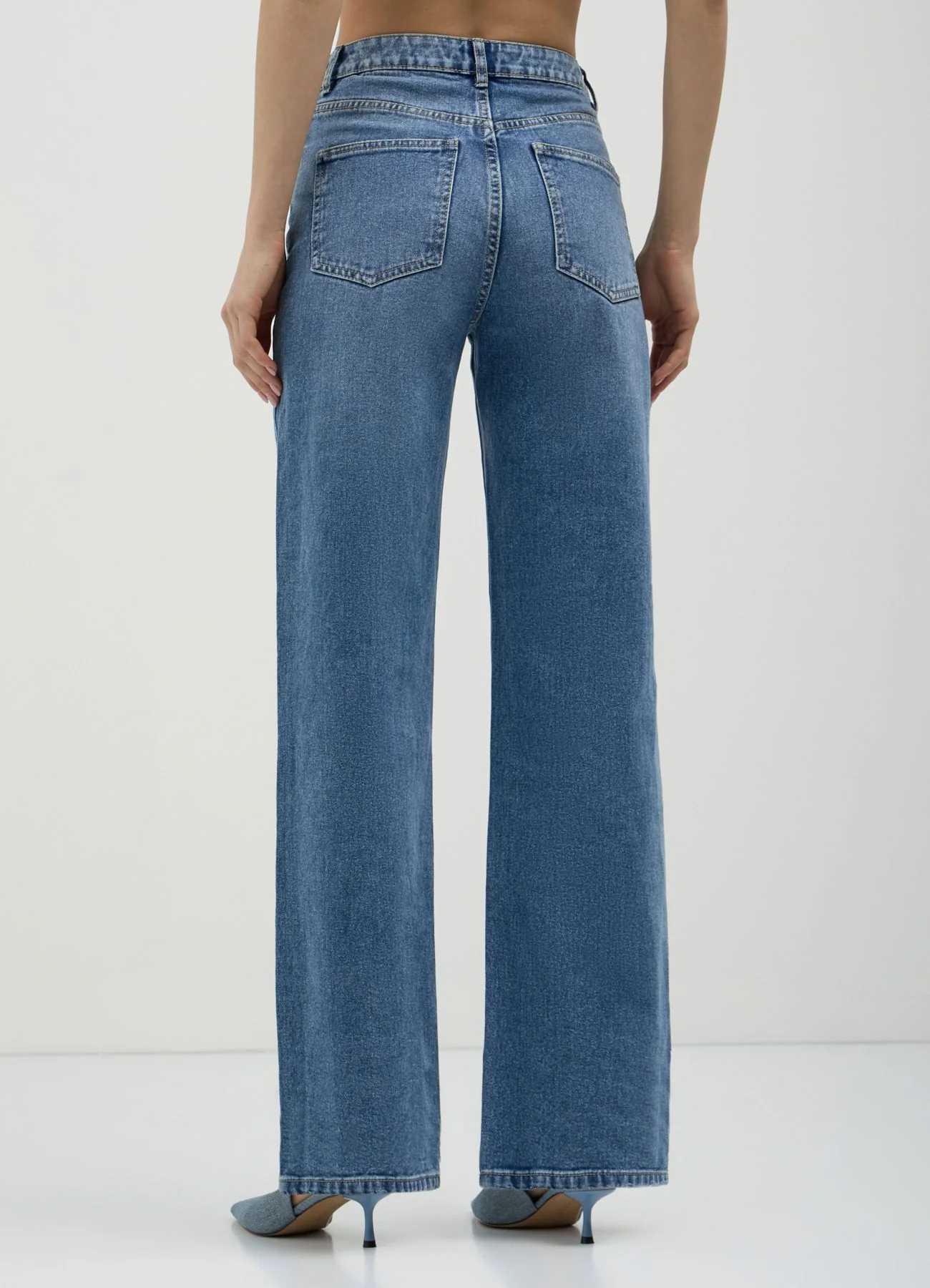 Jeans wide leg vita alta - Image 3