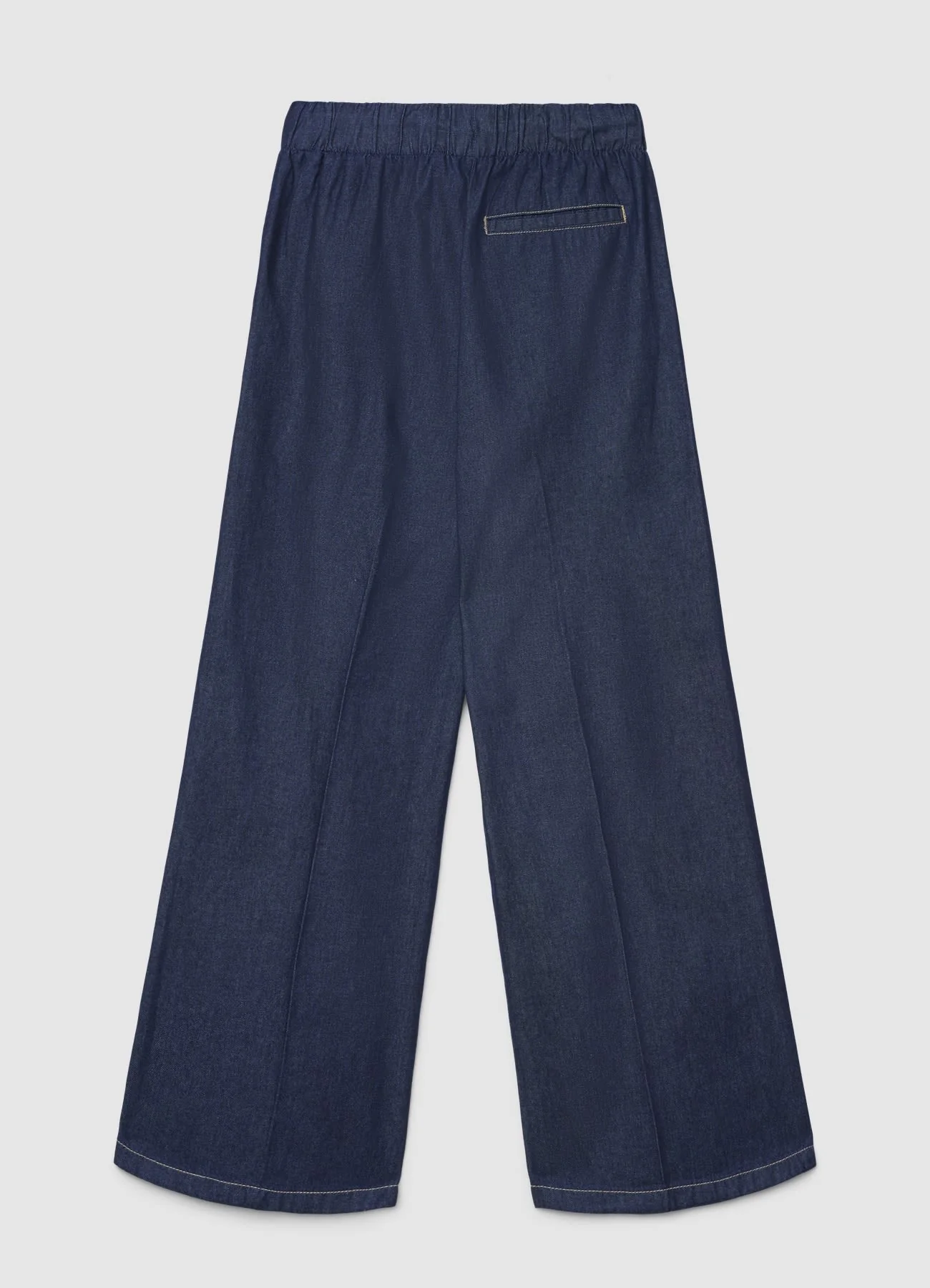 Jogger tessuto chambray con coulisse - Image 4