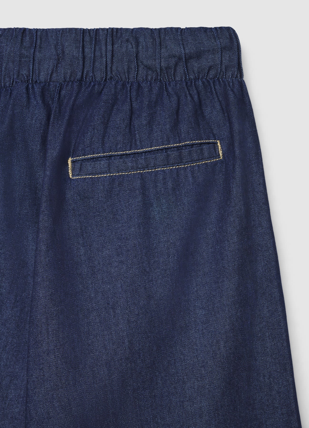 Jogger tessuto chambray con coulisse - Image 5