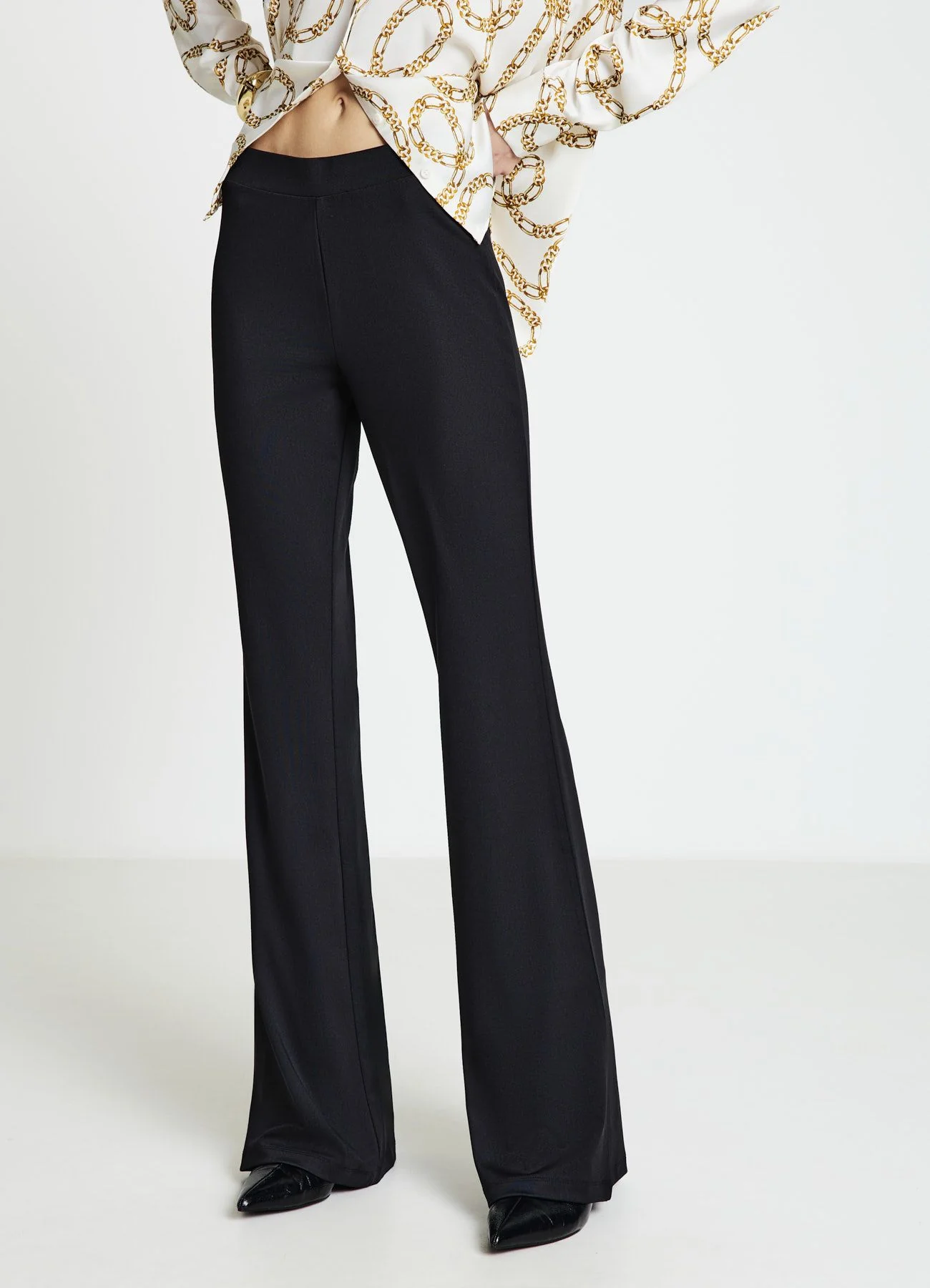Leggings flared tinta unita