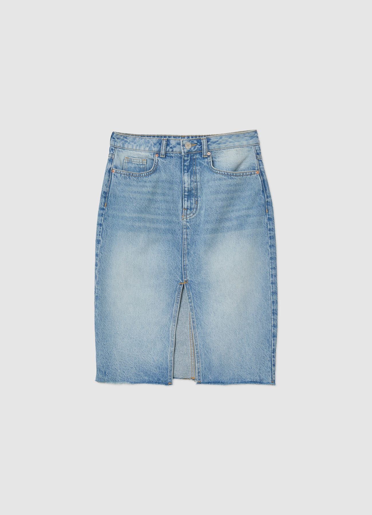 Longuette denim con spacco - Image 4