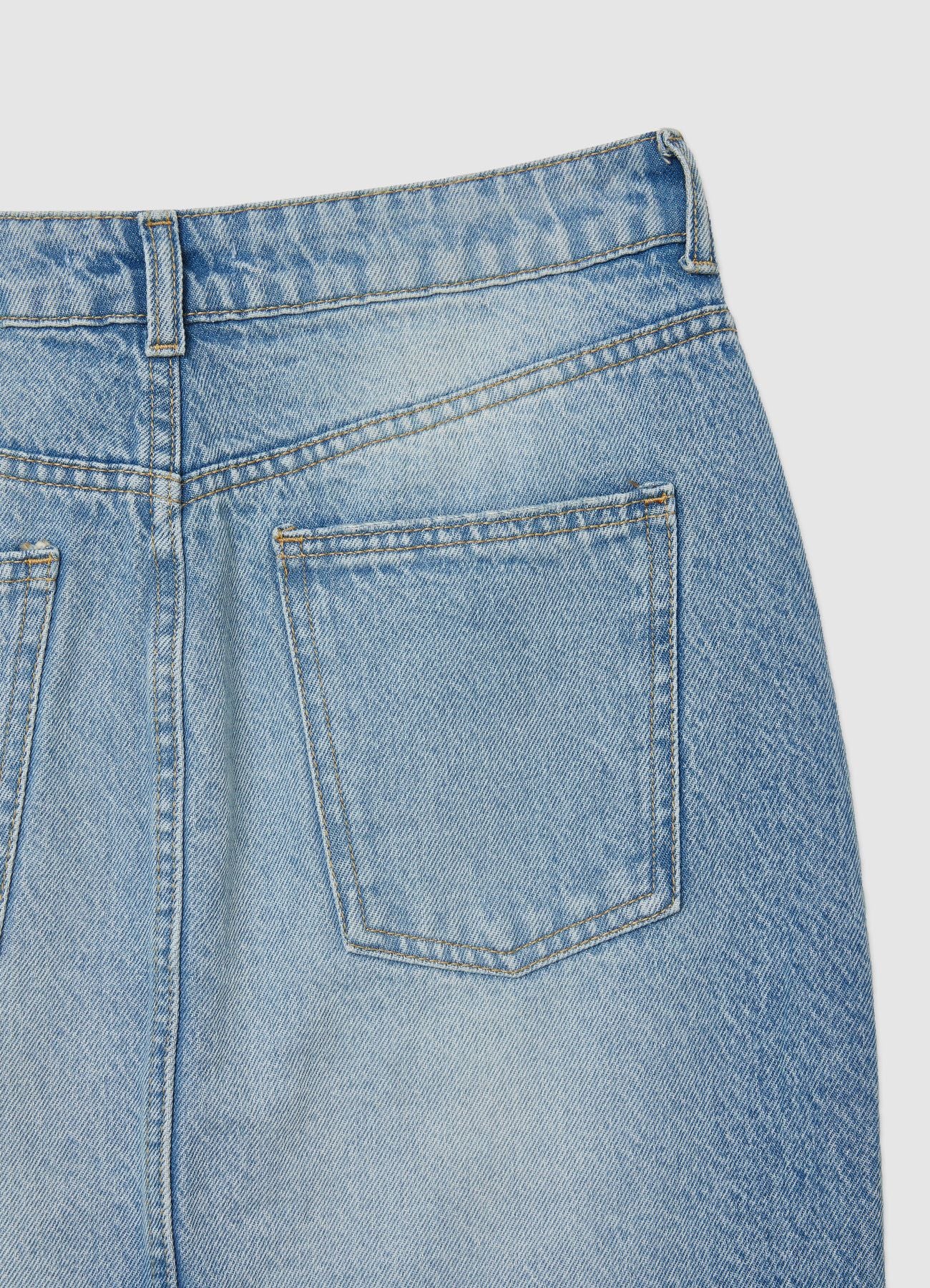 Longuette denim con spacco - Image 5