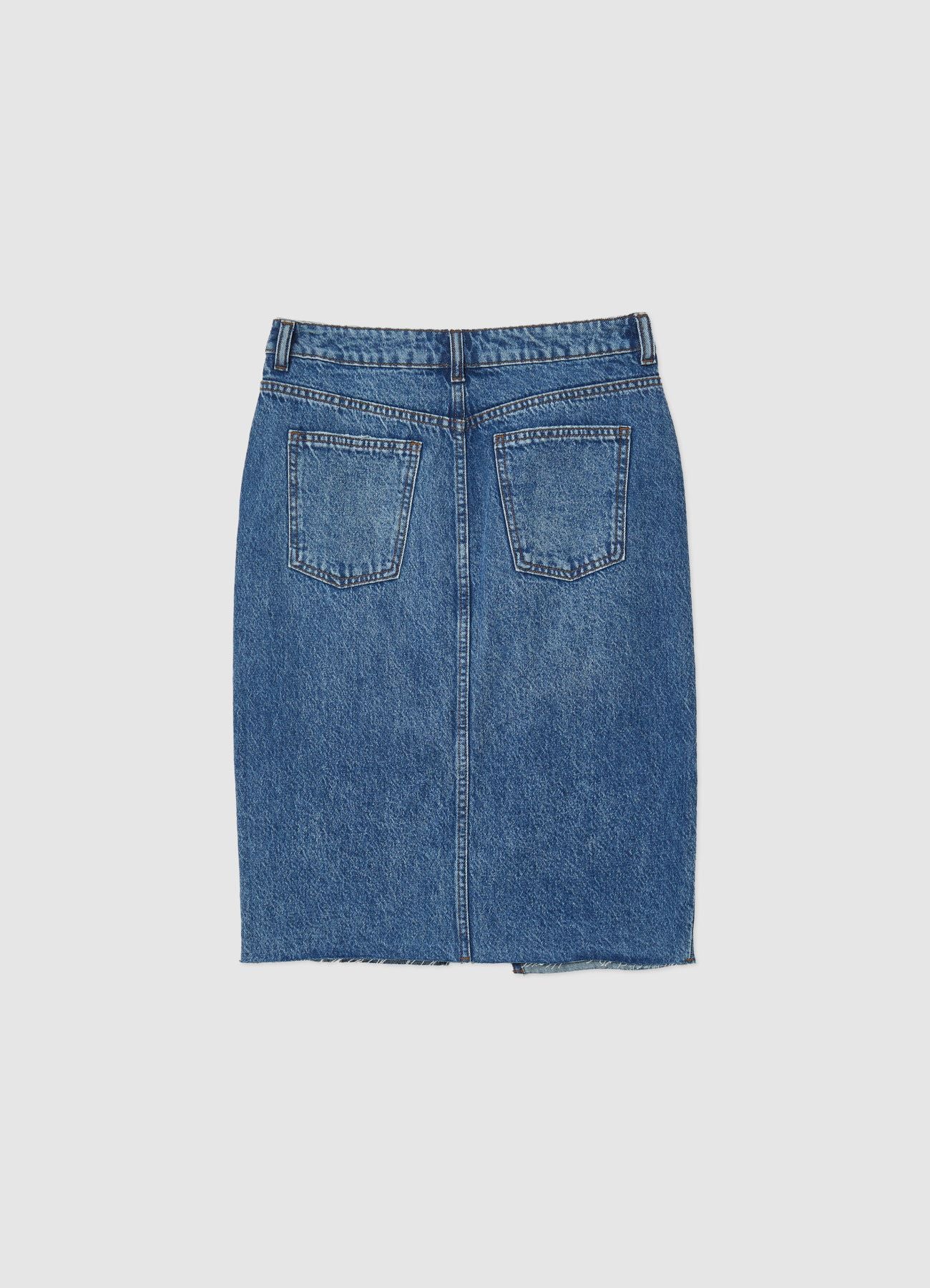 Longuette denim con spacco - Image 4