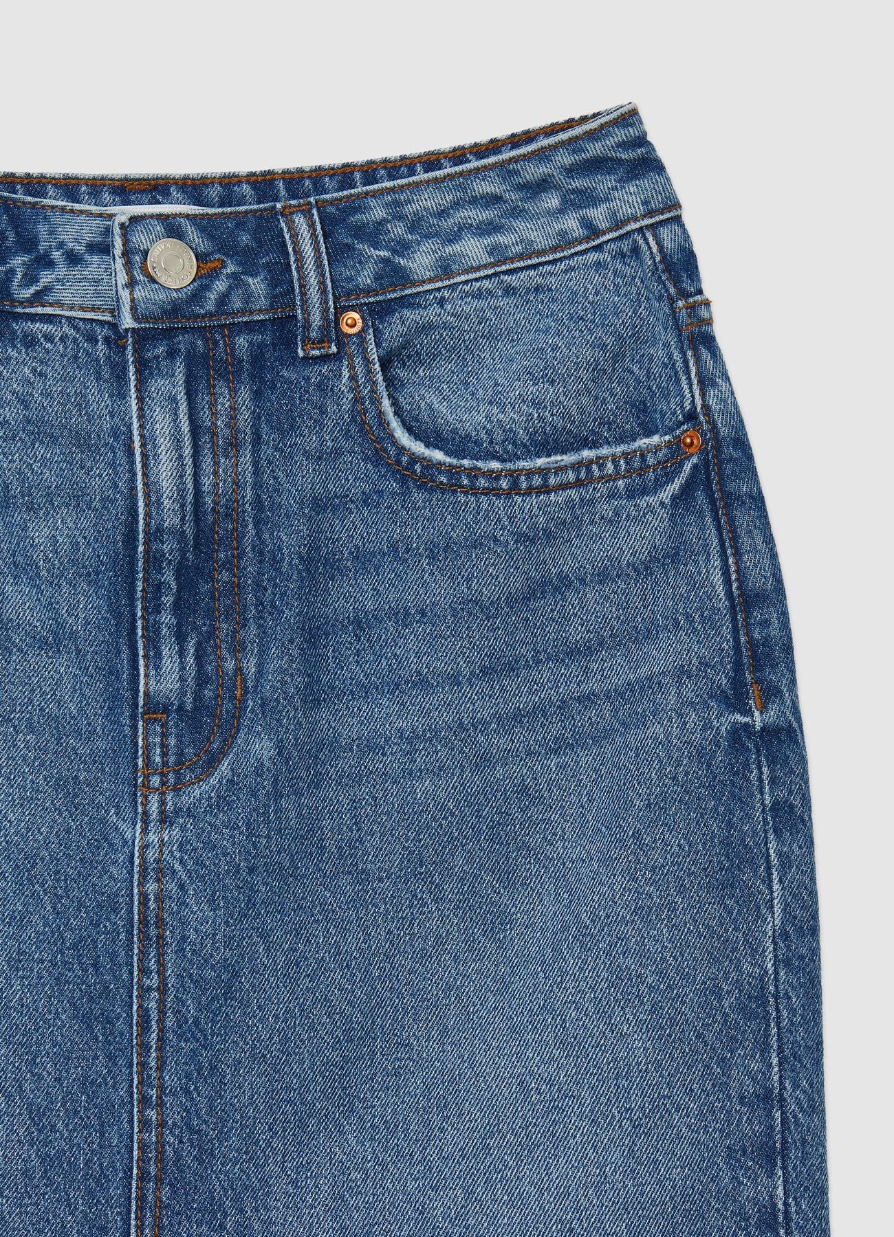 Longuette denim con spacco - Image 5