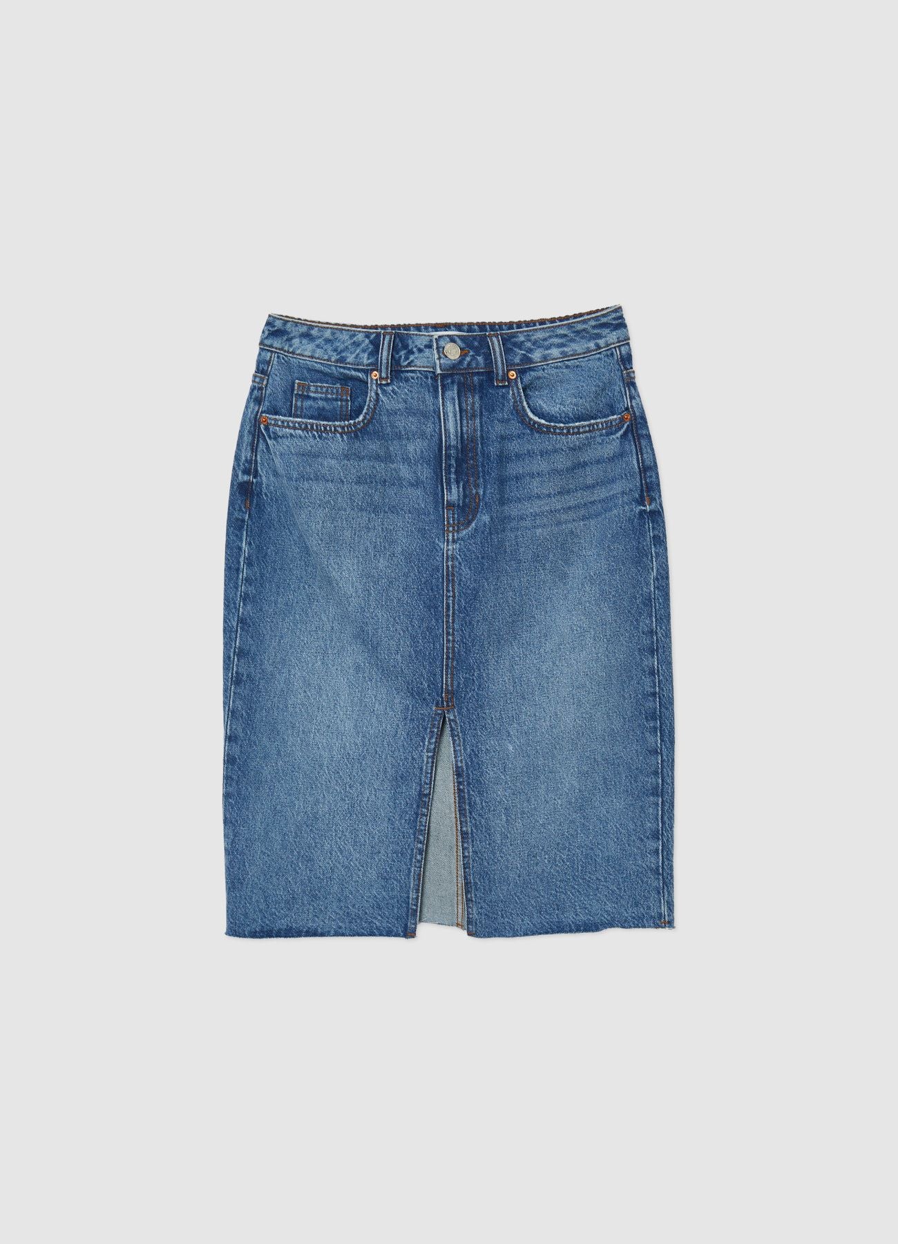 Longuette denim con spacco - Image 6
