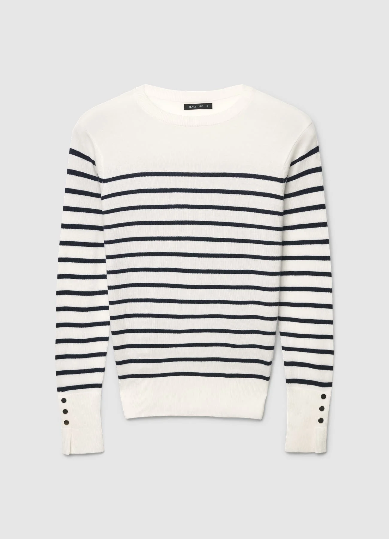 Maglia a righe con girocollo - Image 4