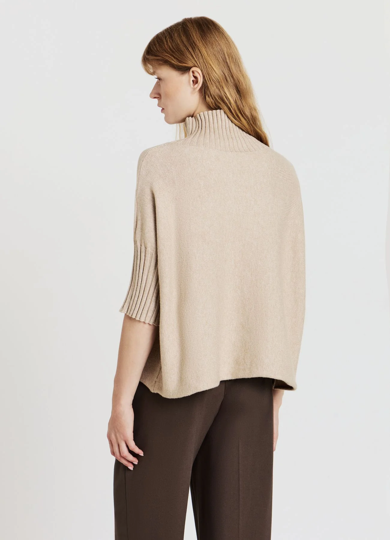 Maglia con collo cratere e maniche 3/4 - Image 2