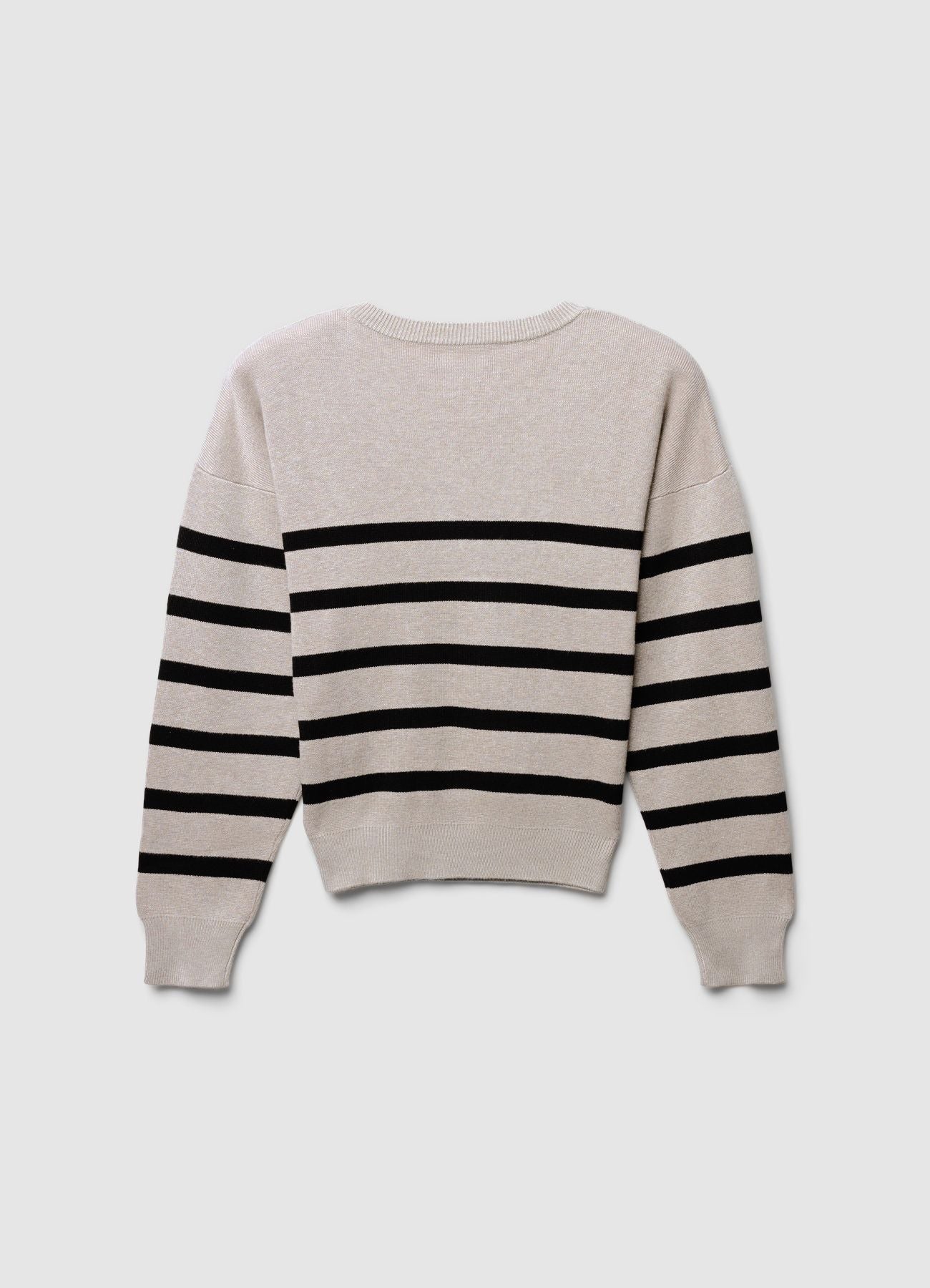 Maglia con scollo a V a righe - Image 4