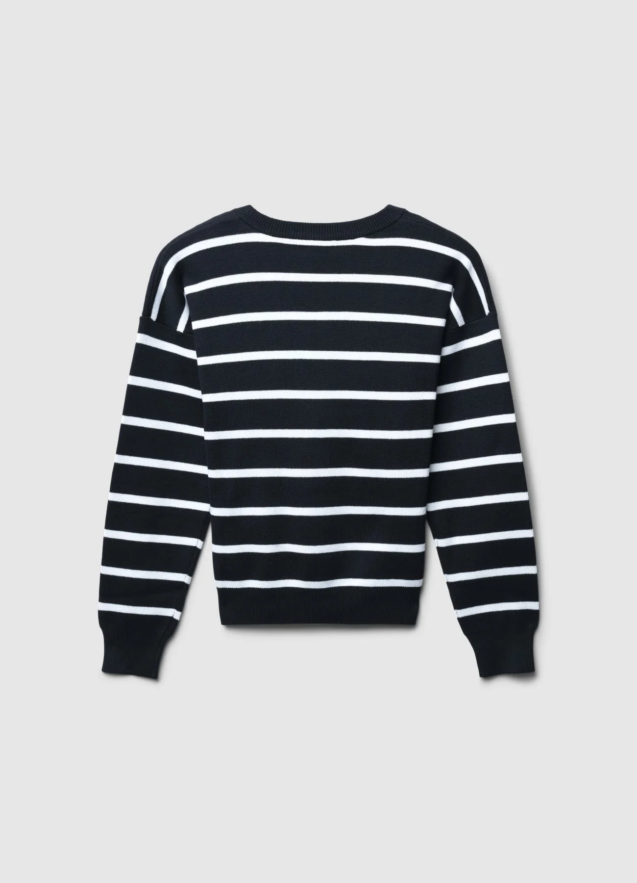 Maglia con scollo a V a righe - Image 4