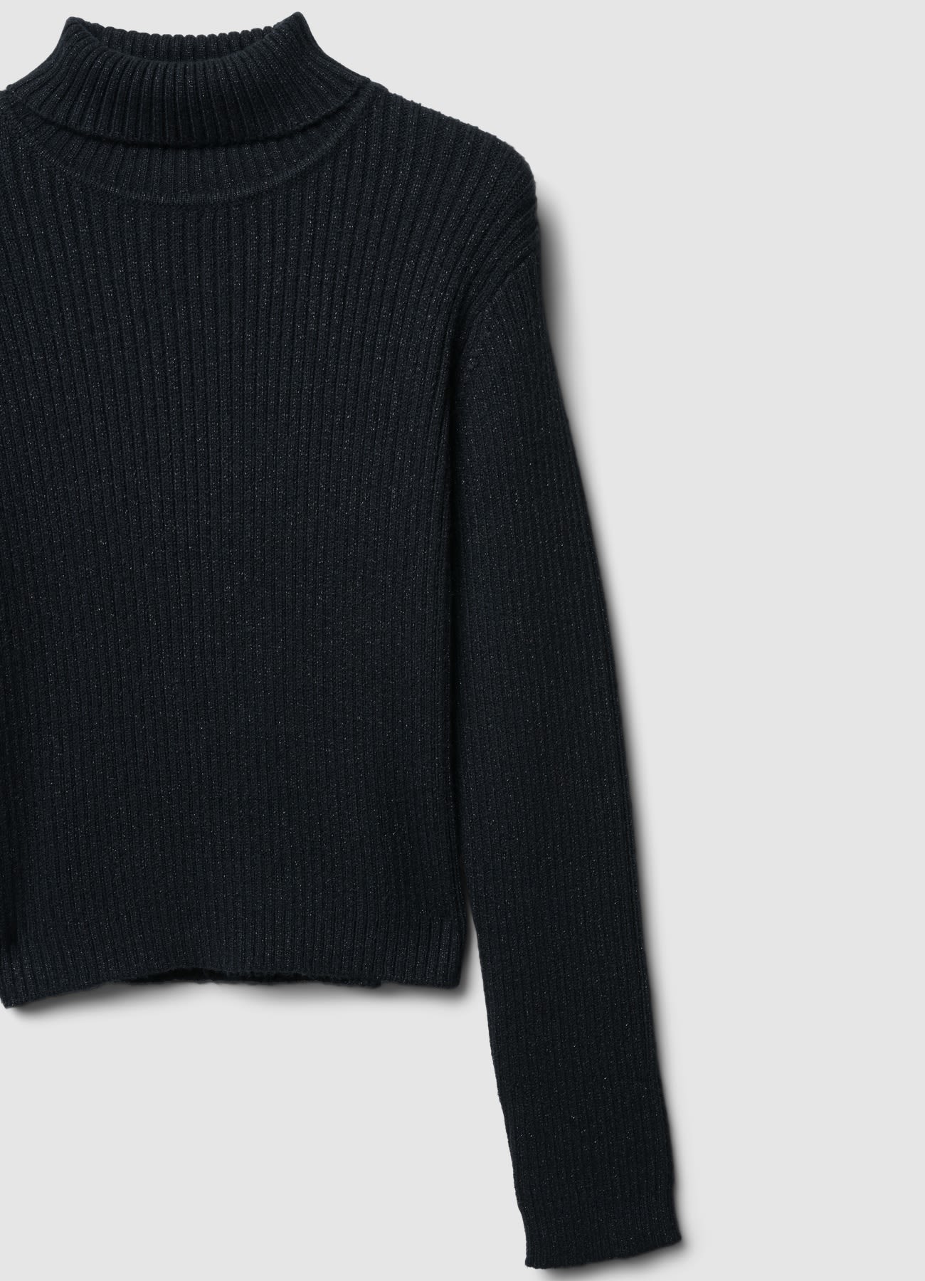 Maglia dolcevita a costine effetto luminescente - Image 3