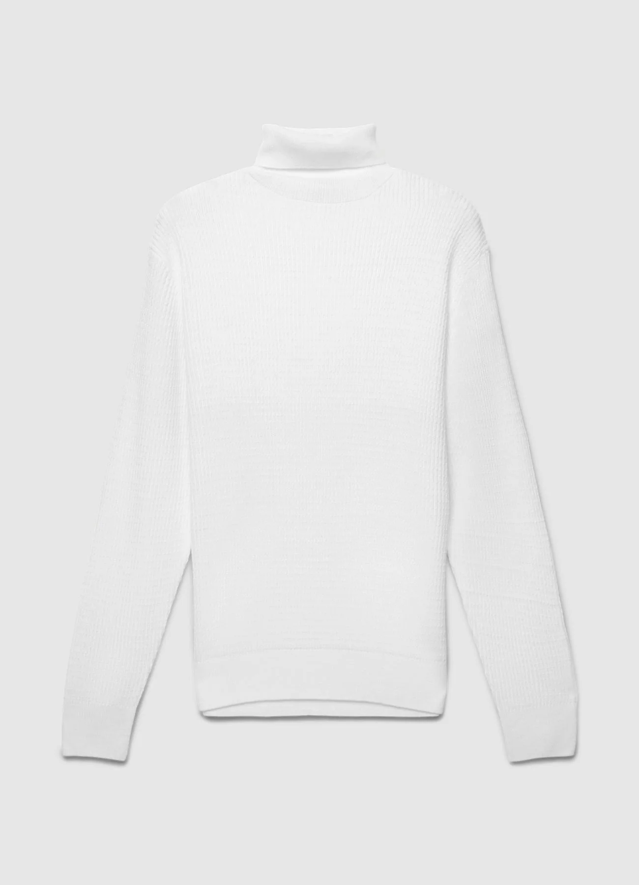 Maglia dolcevita a trama waffle - Image 4