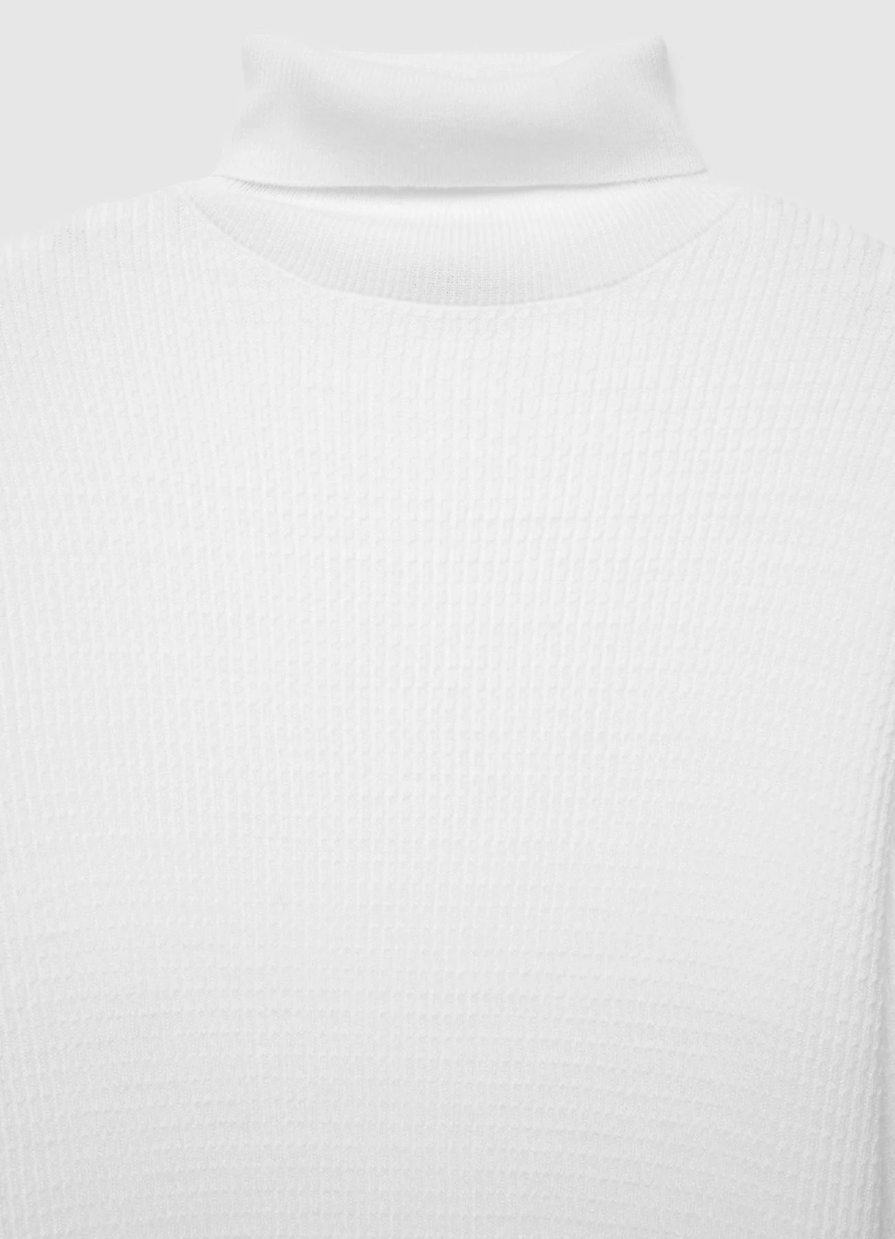 Maglia dolcevita a trama waffle - Image 5