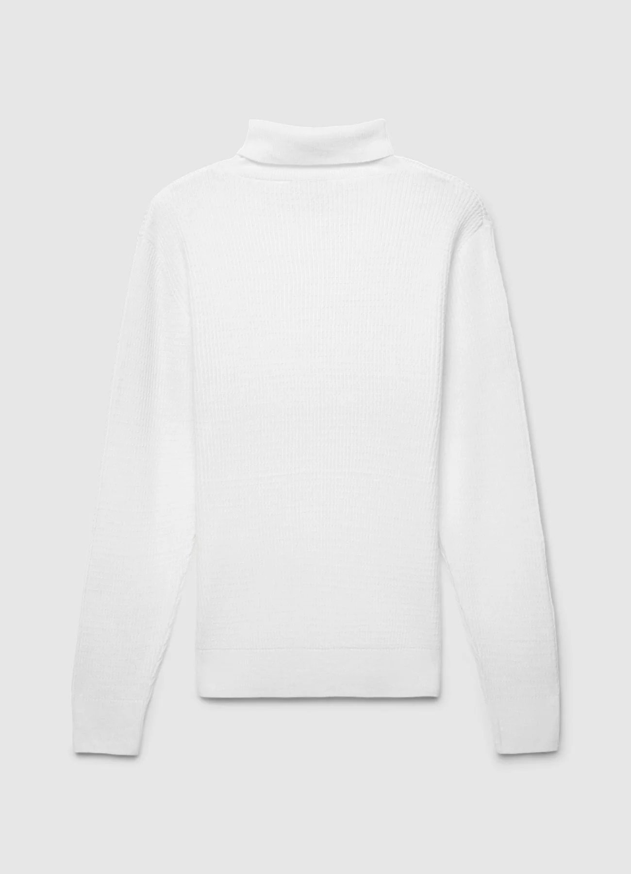 Maglia dolcevita a trama waffle - Image 6