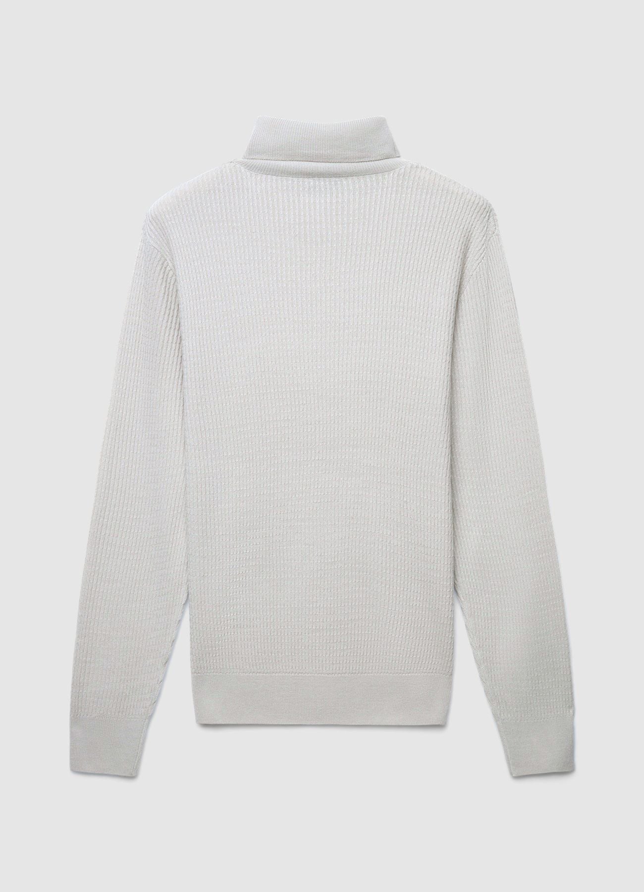 Maglia dolcevita a trama waffle - Image 4