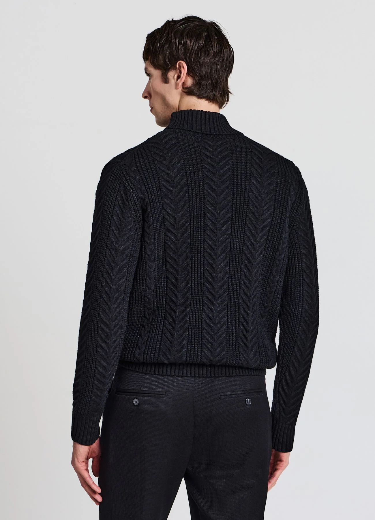 Maglia dolcevita a trecce - Image 3