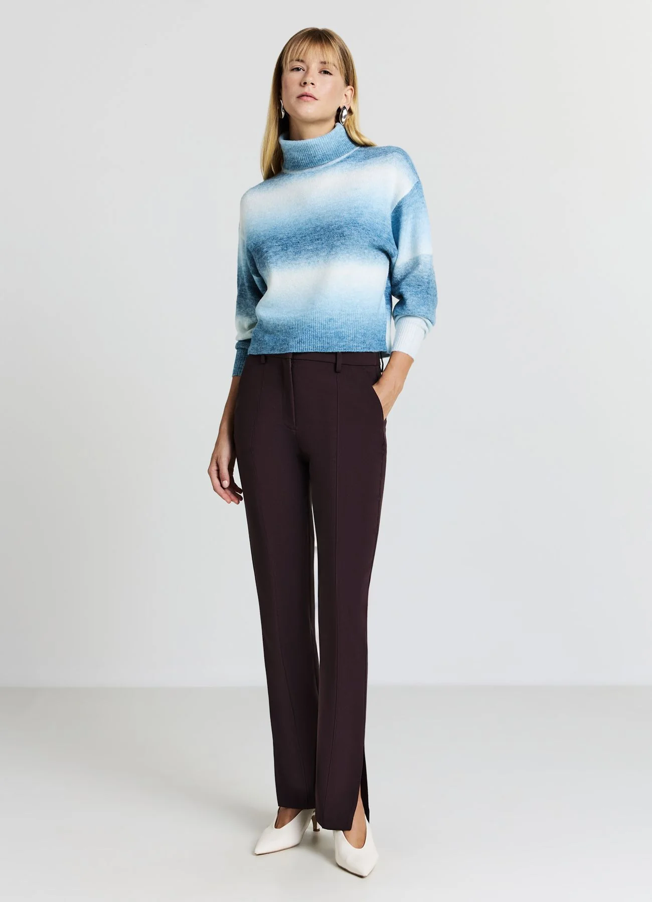 Maglia dolcevita fantasia sfumata - Image 3