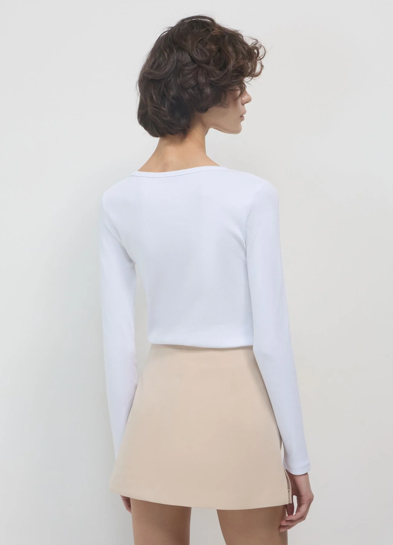 Maglia girocollo a costine - Image 2