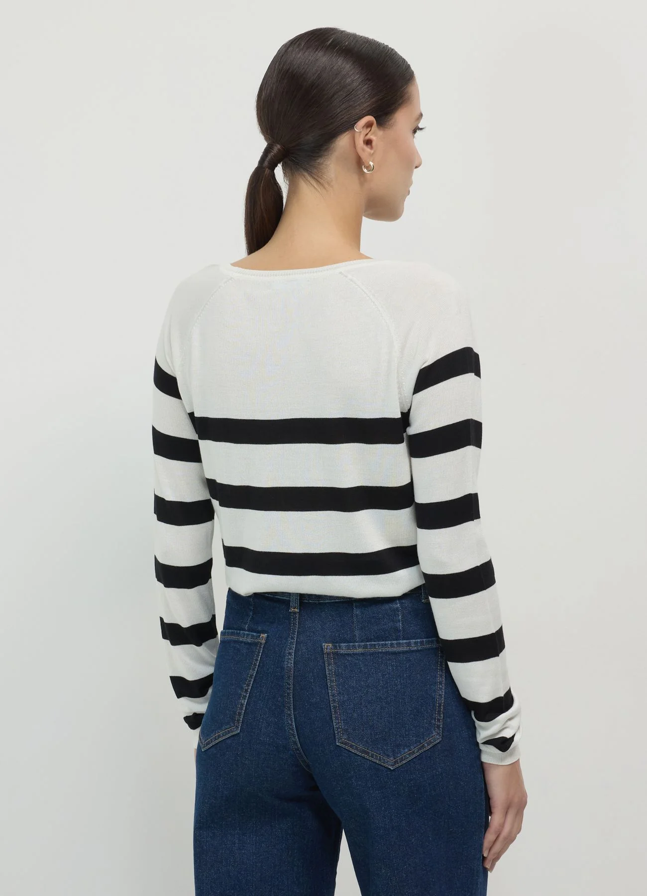 Maglia girocollo a righe